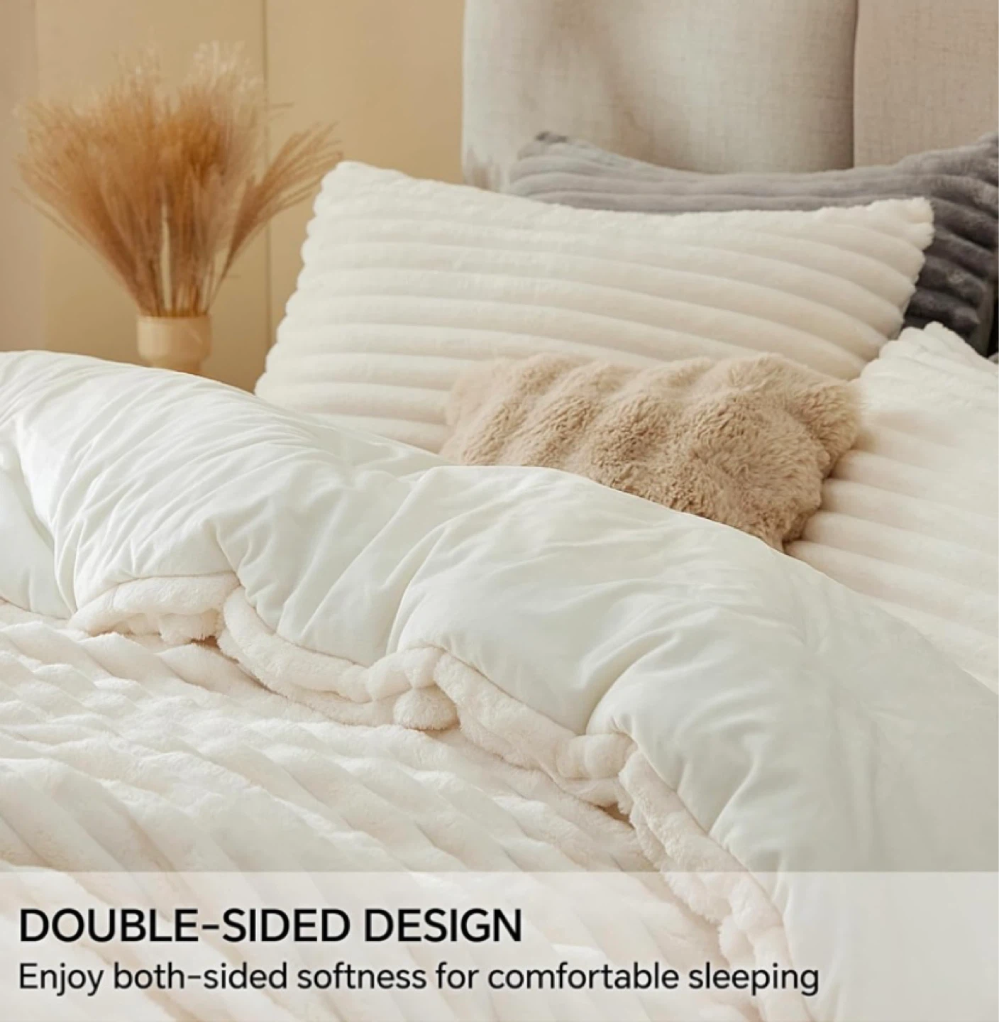 Brand New BEDELITE Fleece Queen Comforter Set - photo 3