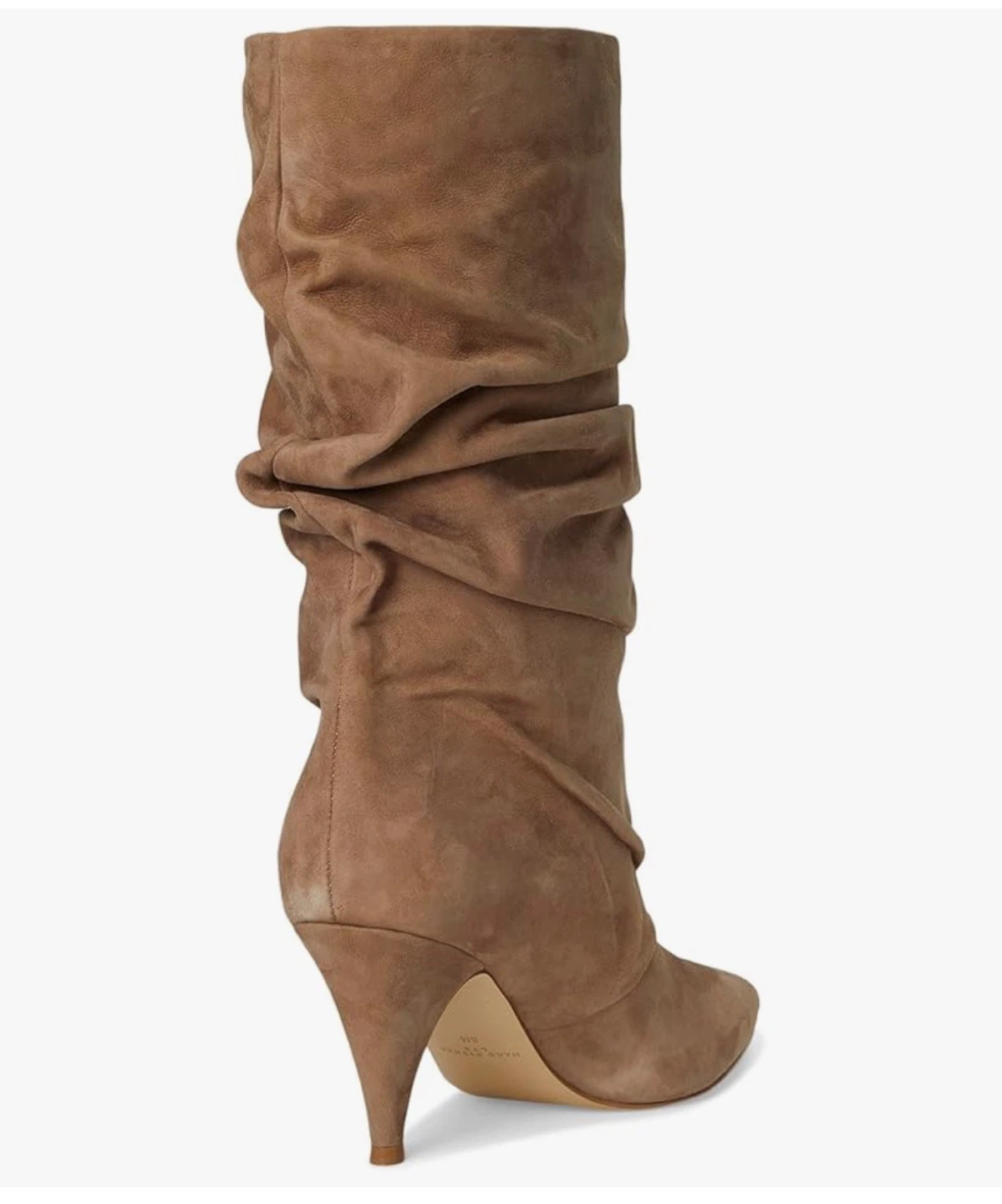 Marc Fisher Paityn Mid Calf Slouch Boots Light Natural Suede 6.5 - photo 4