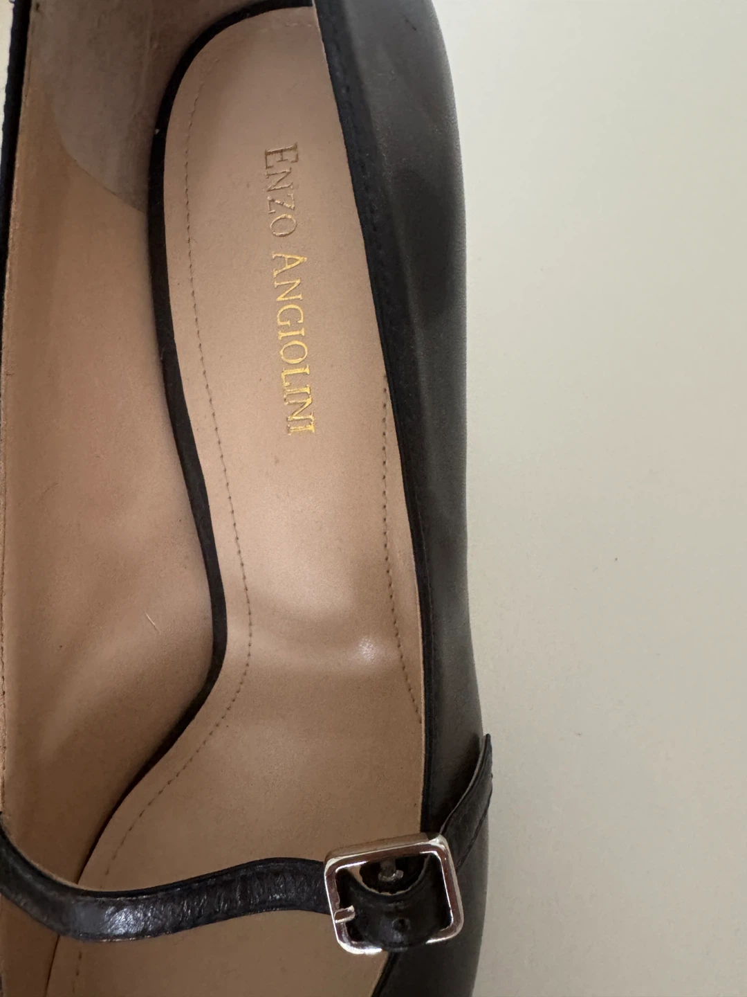 Enzo Angiolini Black Leather Mary Jane Heels - photo 5