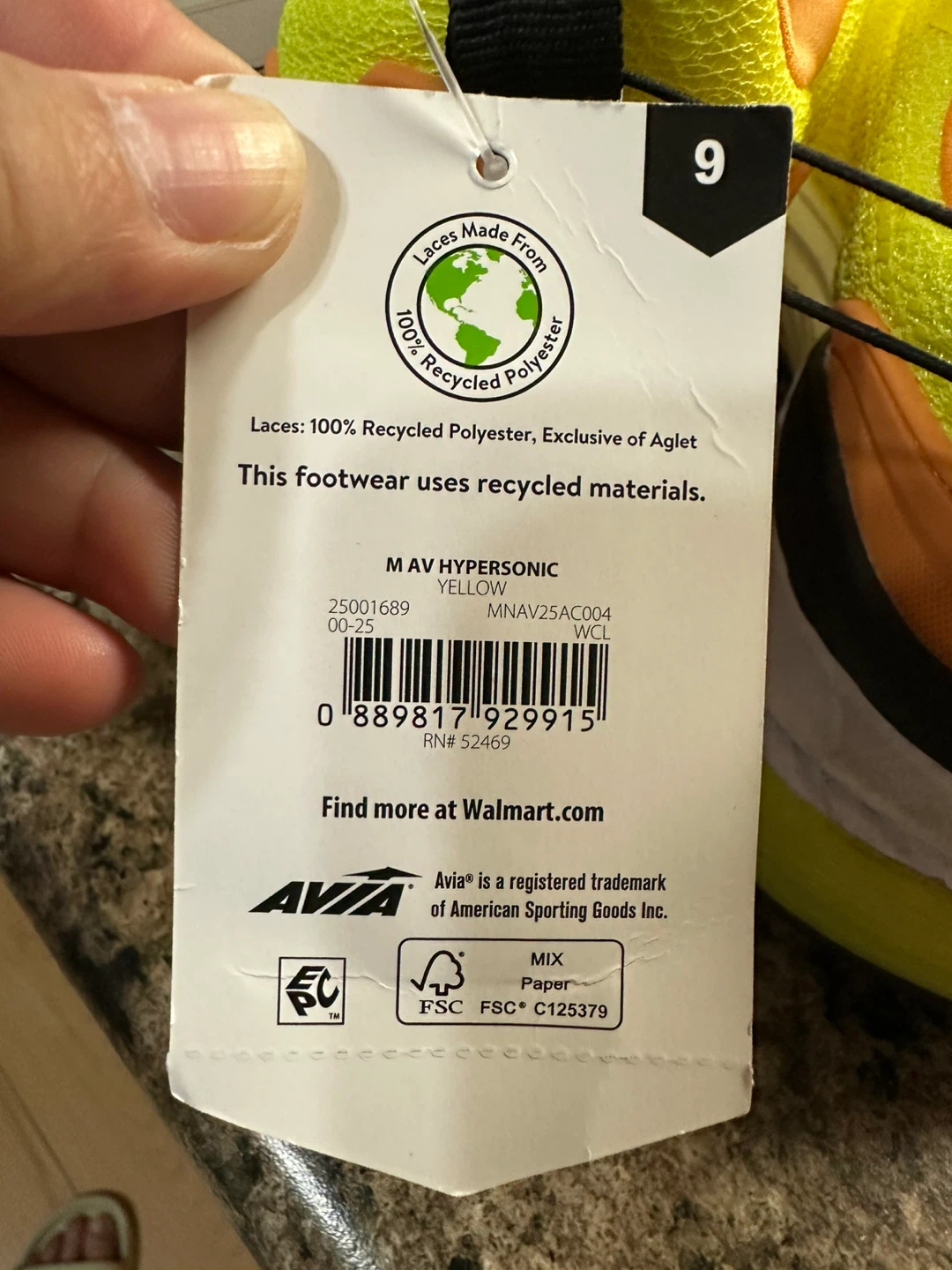 Avia Men's MAV HYPERSONIC Running Shoes Yellow Size 9 - photo 4