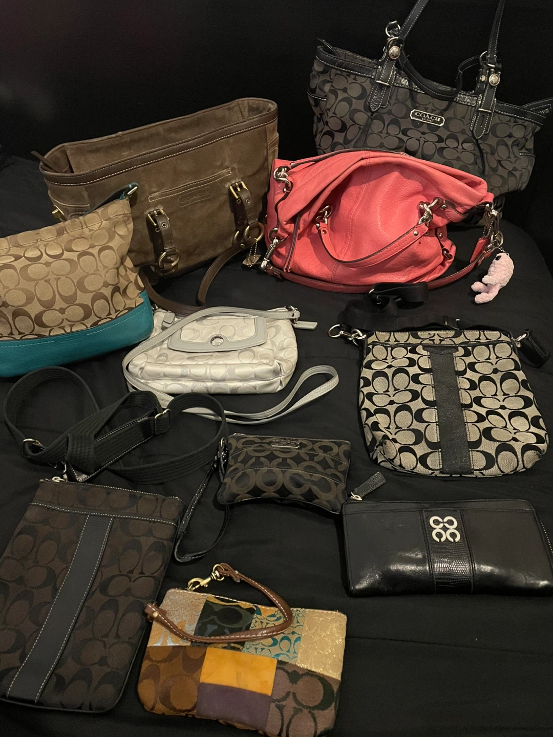 Lot of 9 Coach Handbags and Wallets