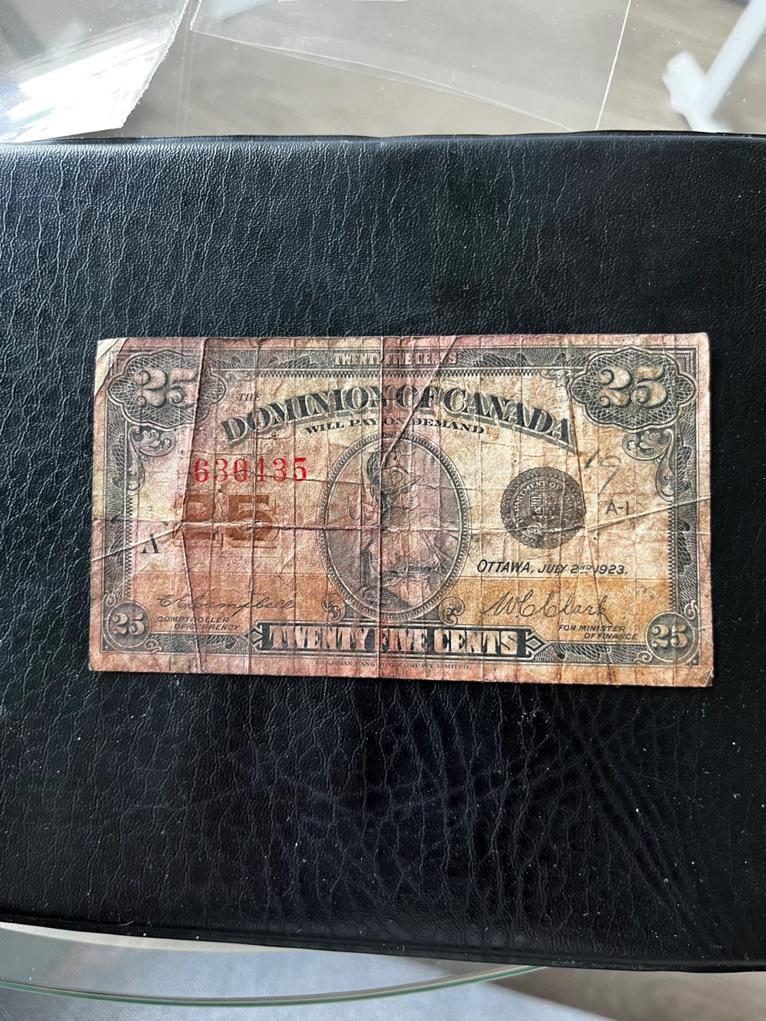 Vintage Dominion of Canada 25 Cents Banknote - July 2, 1923 - photo 3