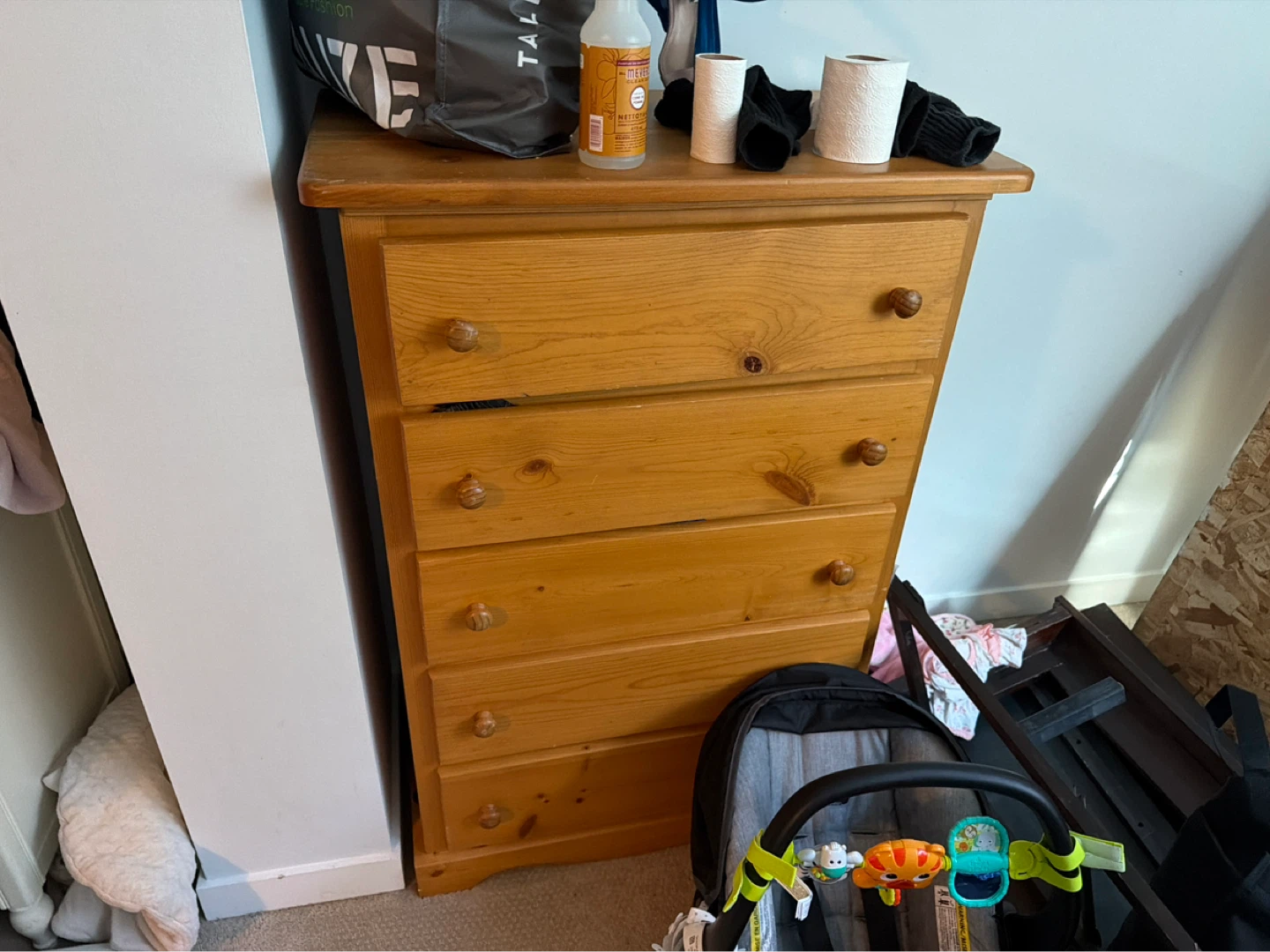 Solid Wood 5-Drawer Dresser