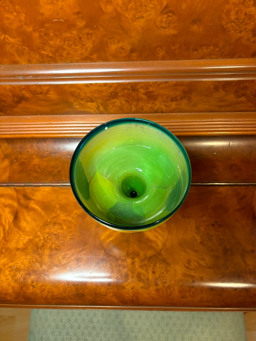 Hand Painted Floral Margarita Glass - photo 2