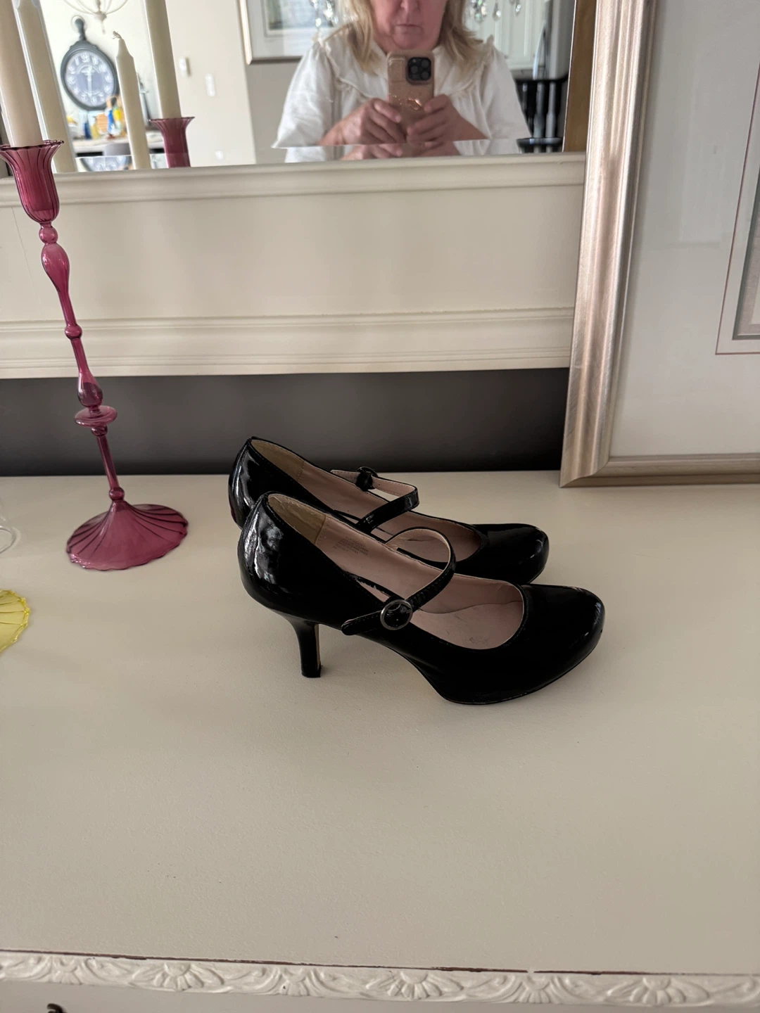 Nine West Black Patent Mary Jane Heels - photo 3
