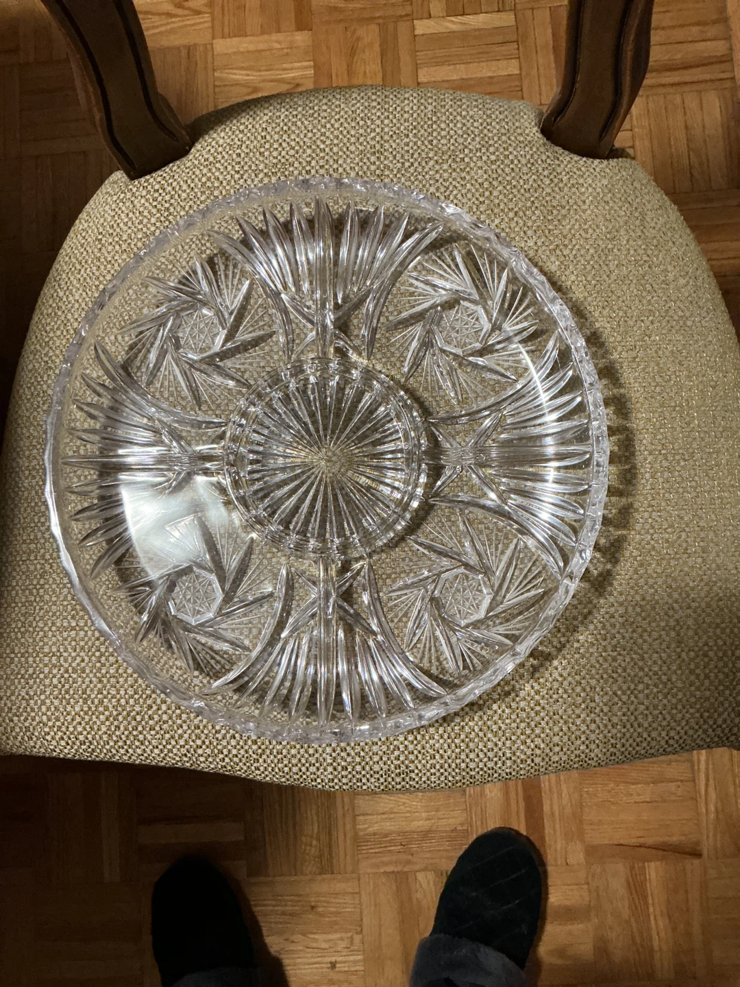 Crystal Sectioned Serving Platter