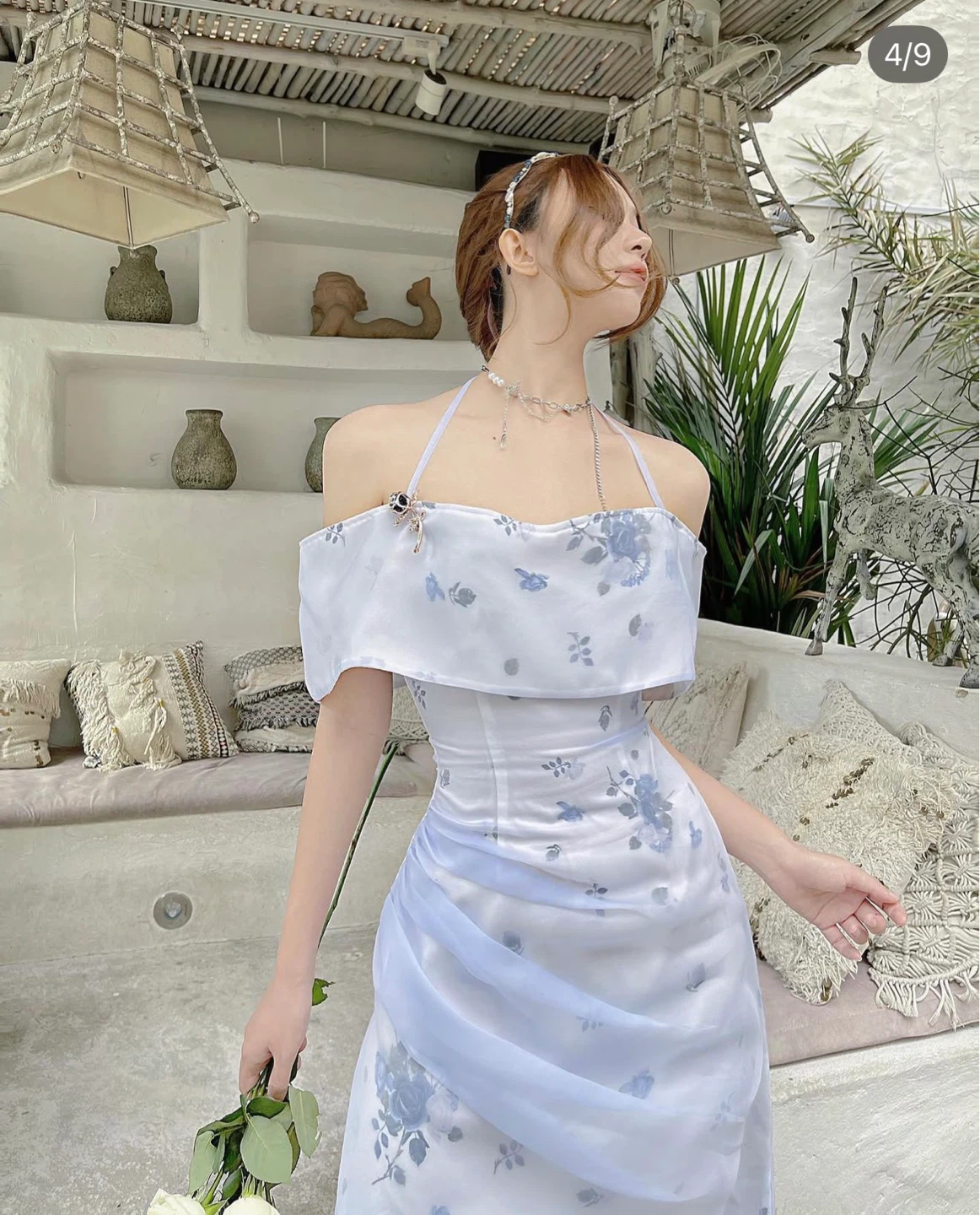 Lavender blue off shoulder summer dress - photo 3