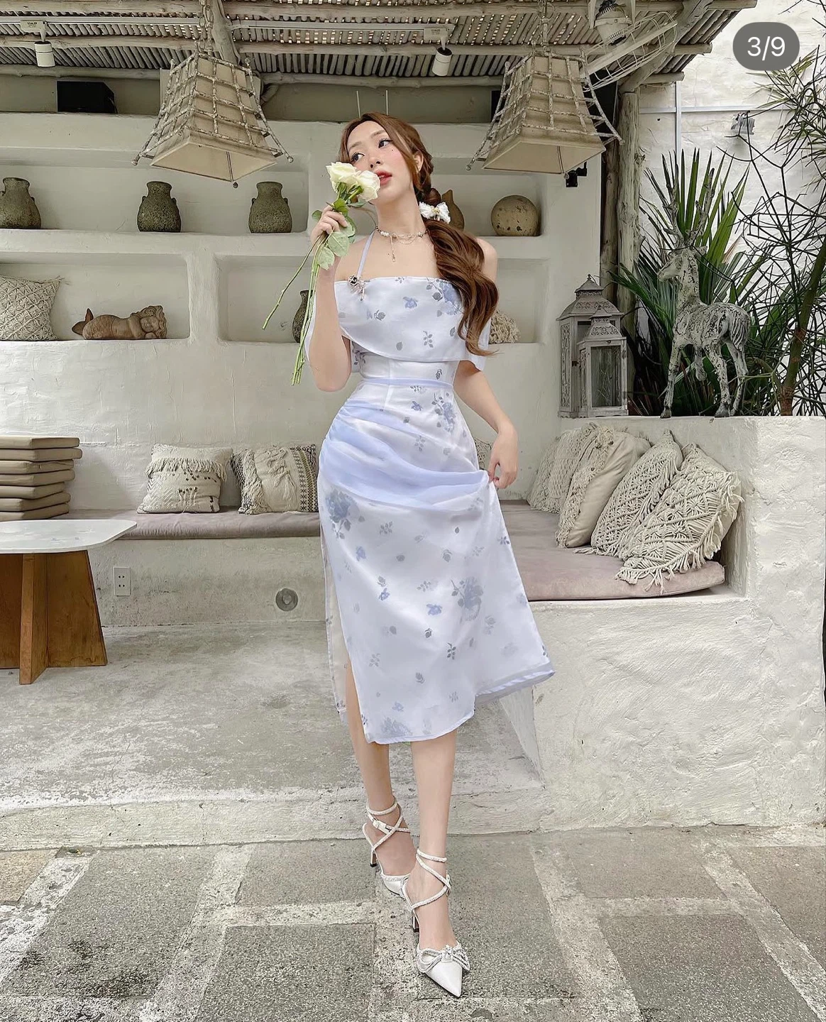 Lavender blue off shoulder summer dress - photo 2