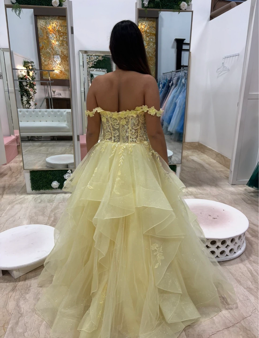 Women's Off-the-Shoulder Tulle Gown - photo 5