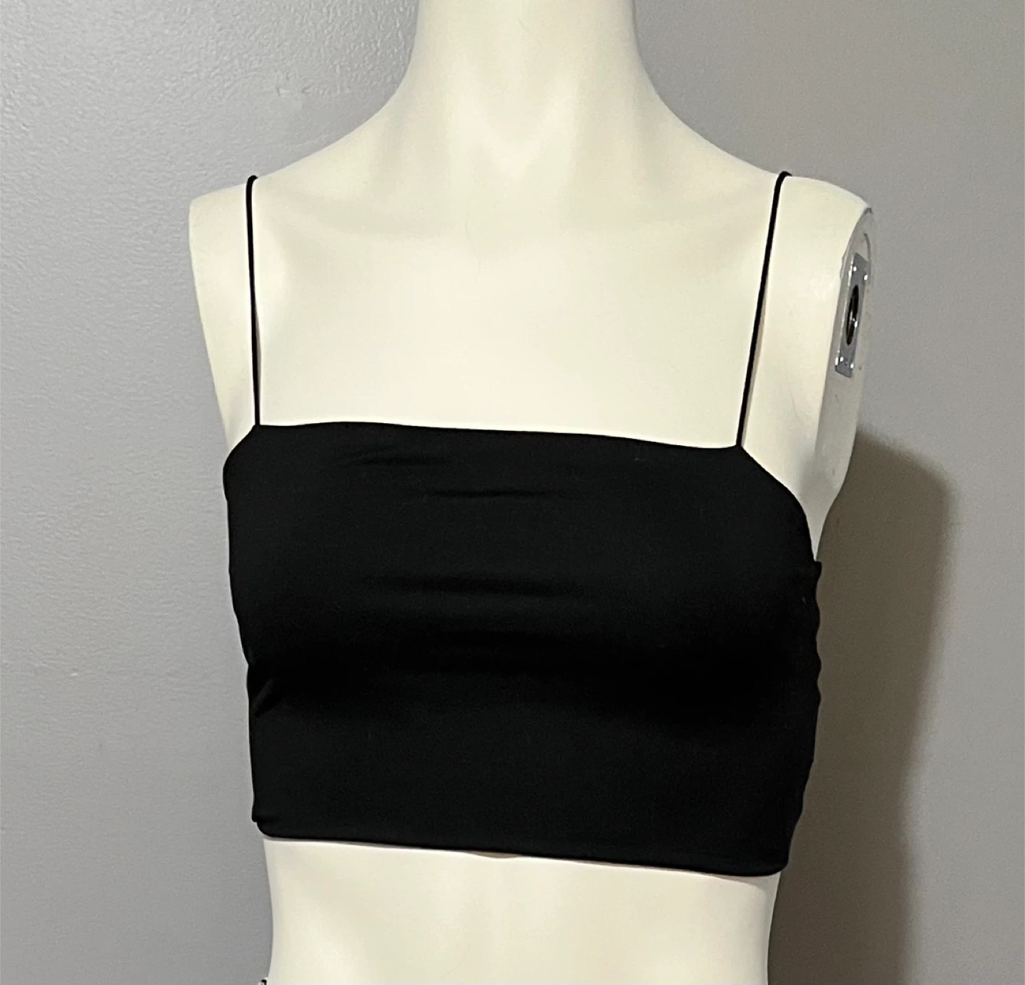 Black and Orange Spaghetti Strap Crop Tops - photo 3