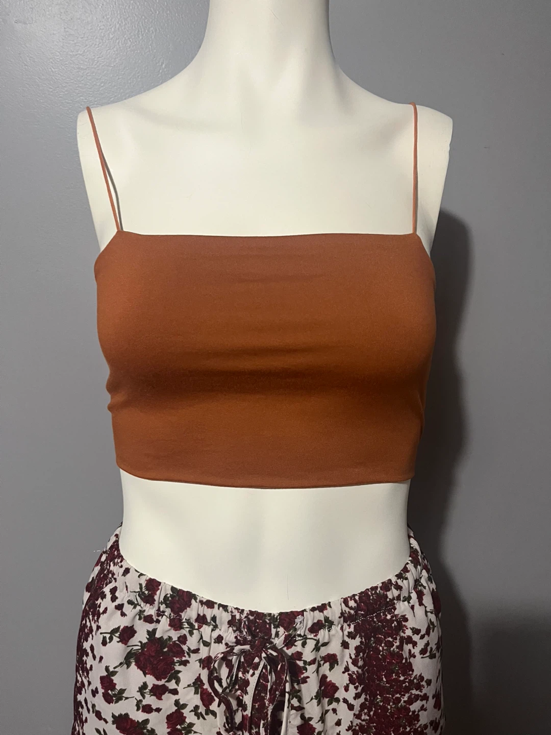 Black and Orange Spaghetti Strap Crop Tops - photo 4
