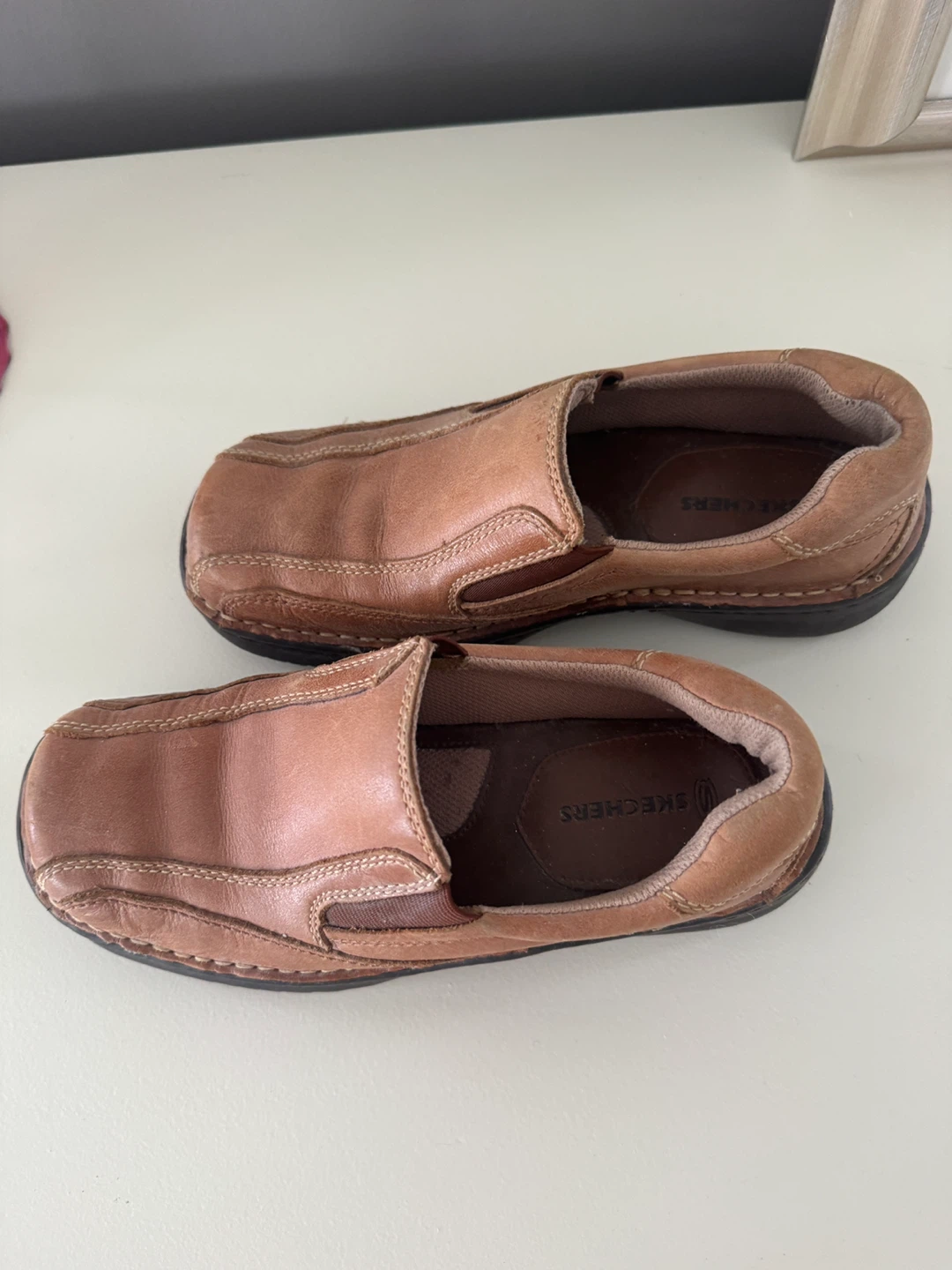 Skechers Brown Leather Slip-On Shoes - photo 3