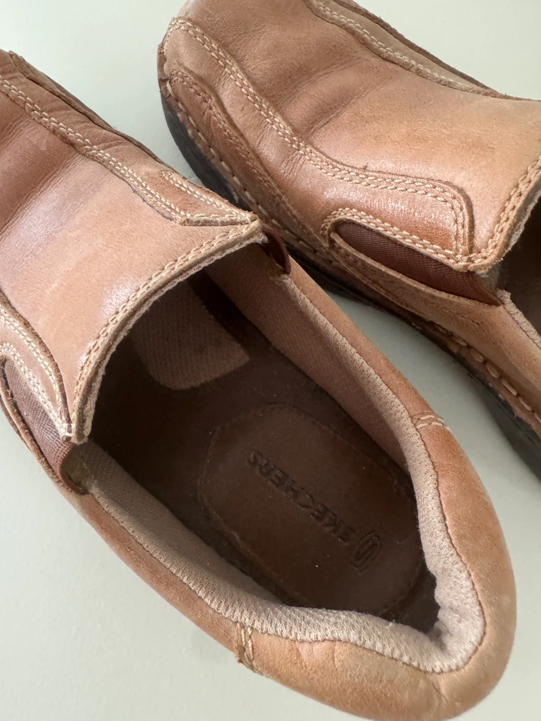 Skechers Brown Leather Slip-On Shoes - photo 2