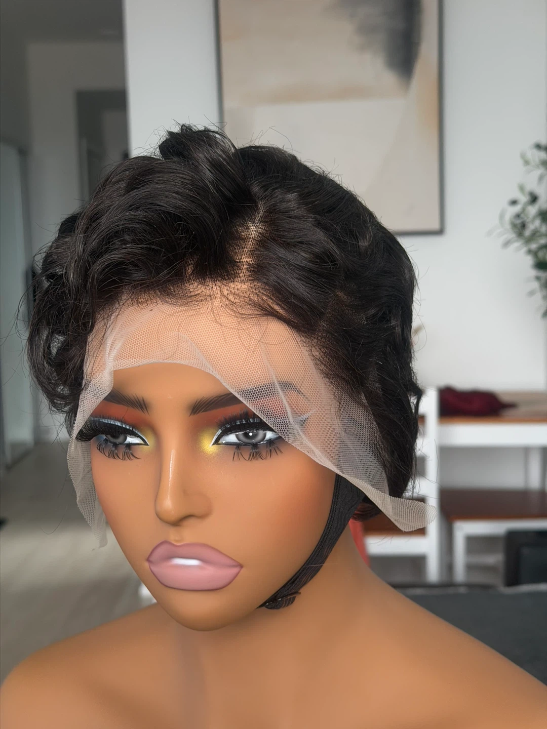 Frontal Curly Bob Wig