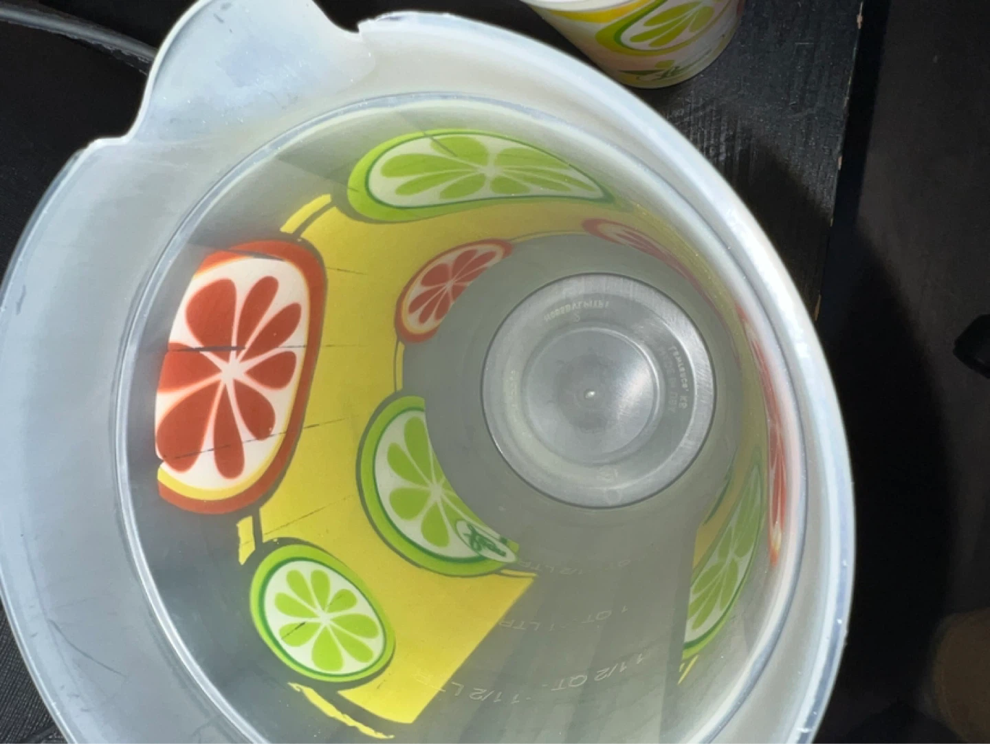 Lemon & Lime Citrus Print Pitcher with Cups - photo 3