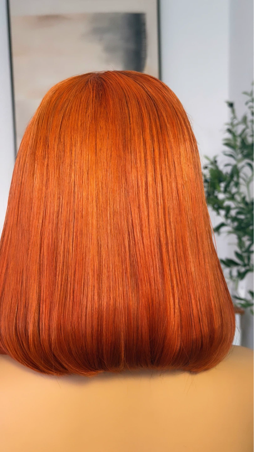Double drawn Orange Bob Wig - photo 2
