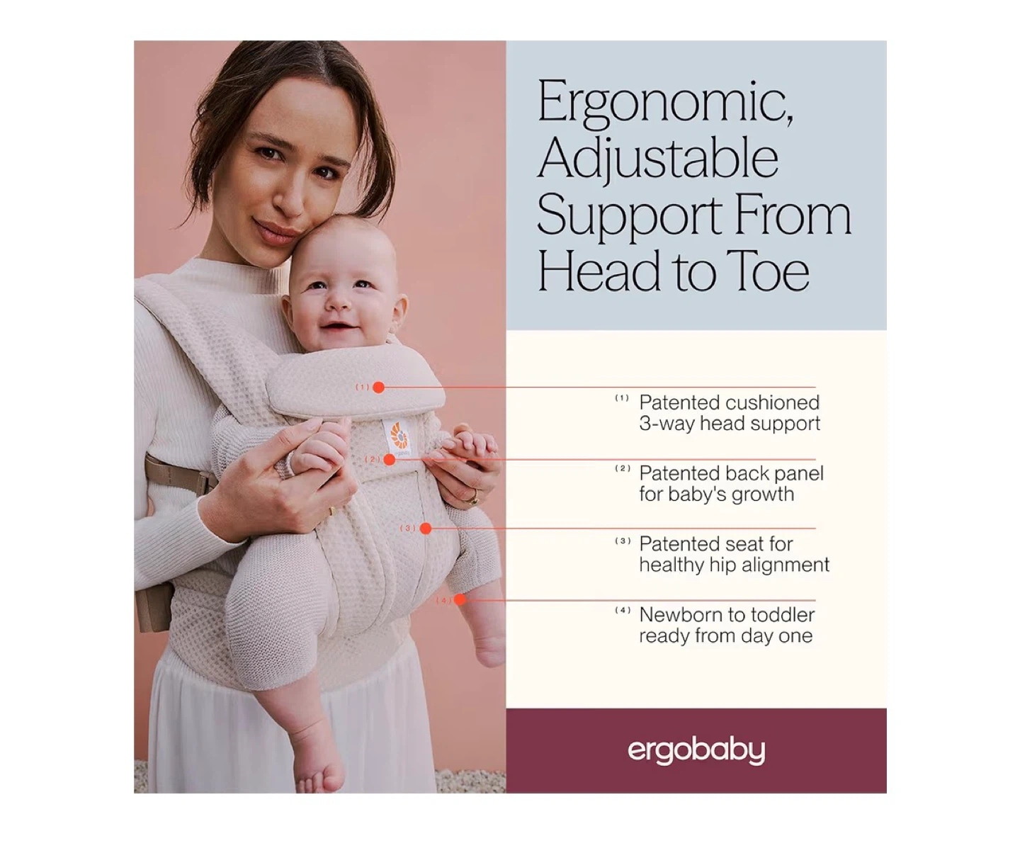 Ergobaby Omni Deluxe Mesh Baby Carrier - Soft Olive - photo 4