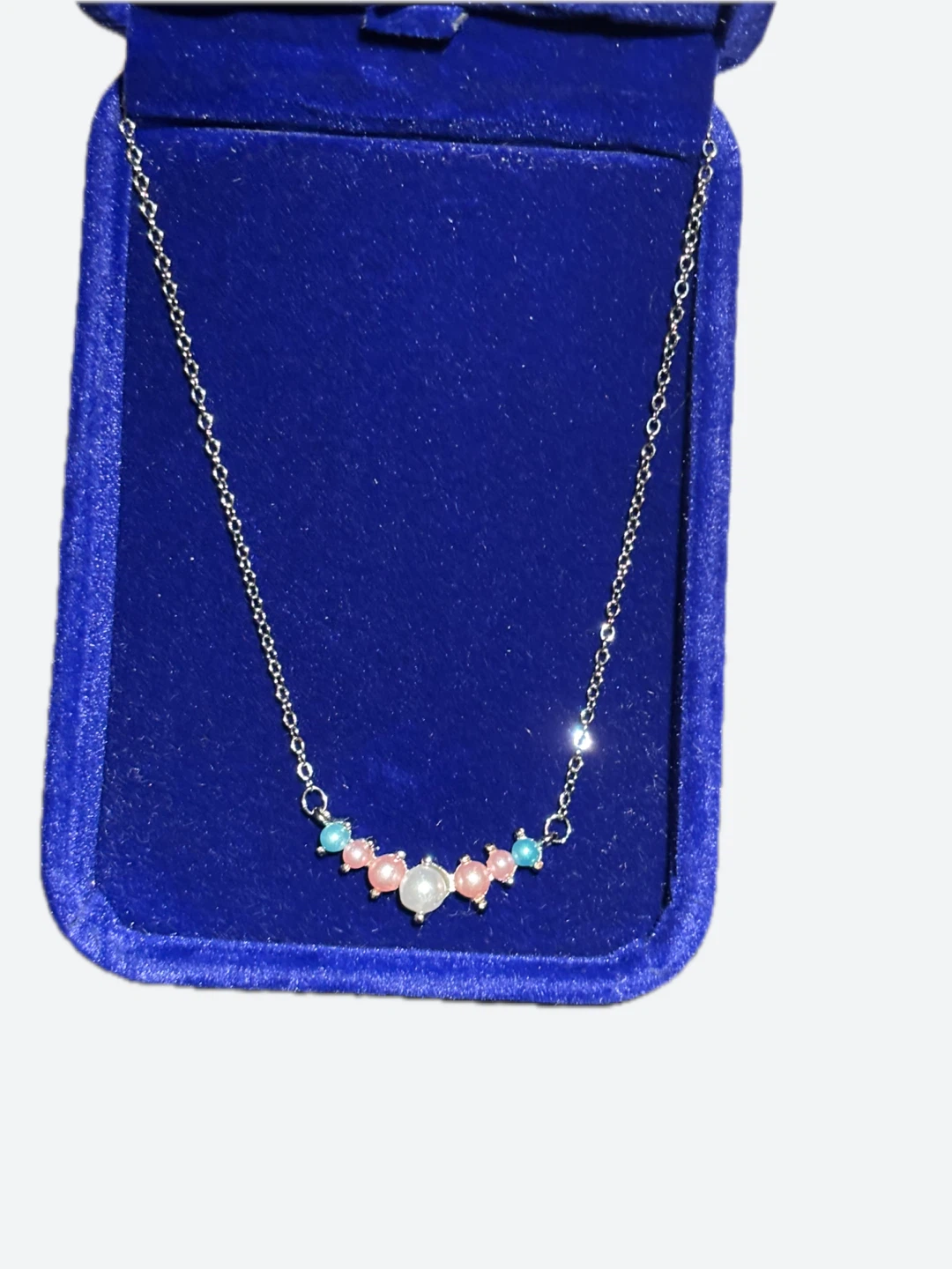 Trans Pride Gradient Pearl Necklace 🏳️‍⚧️