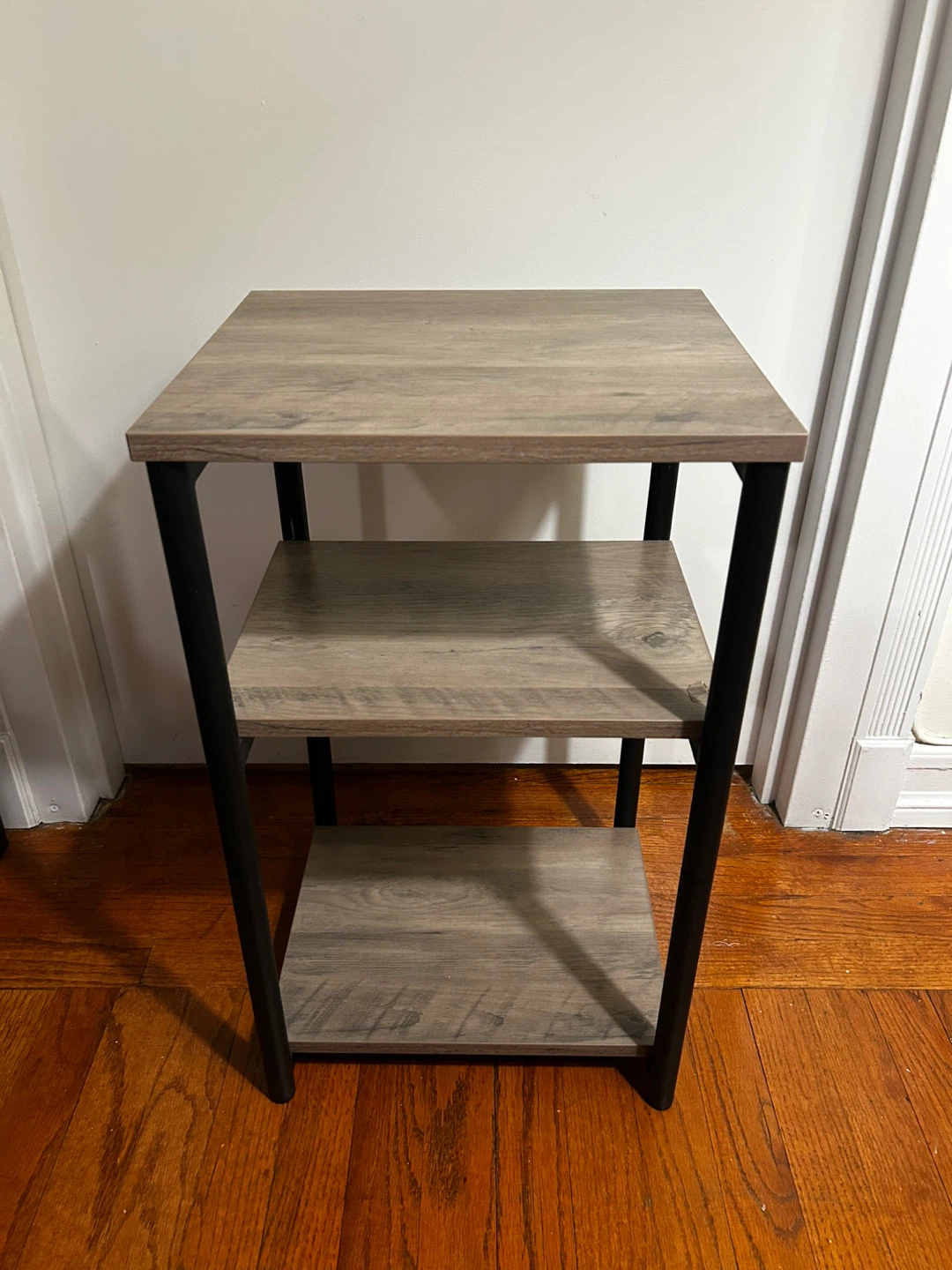 3-Tier Wood and Metal Shelf Unit - photo 2
