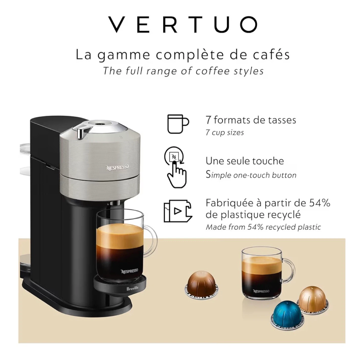 Nespresso Vertuo Next Coffee and Espresso Machine - photo 4