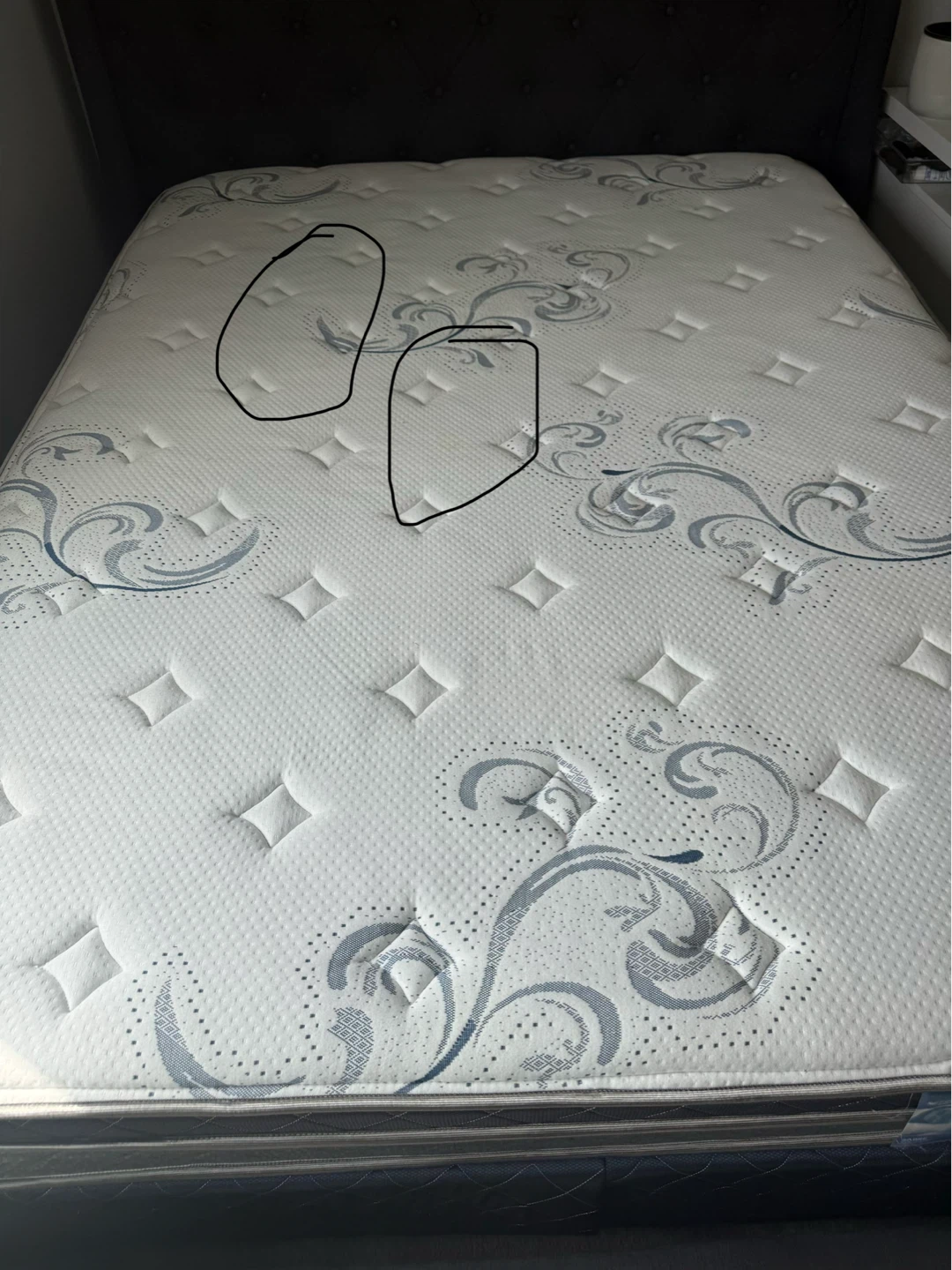 Queen Size Tufted Wingback Bed Frame with Mattress - photo 4