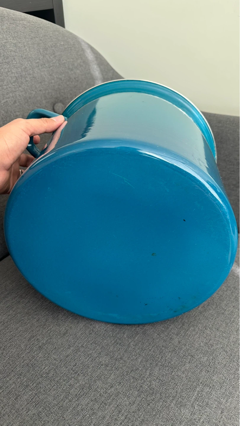 Teal Enamel Stock Pot - photo 4