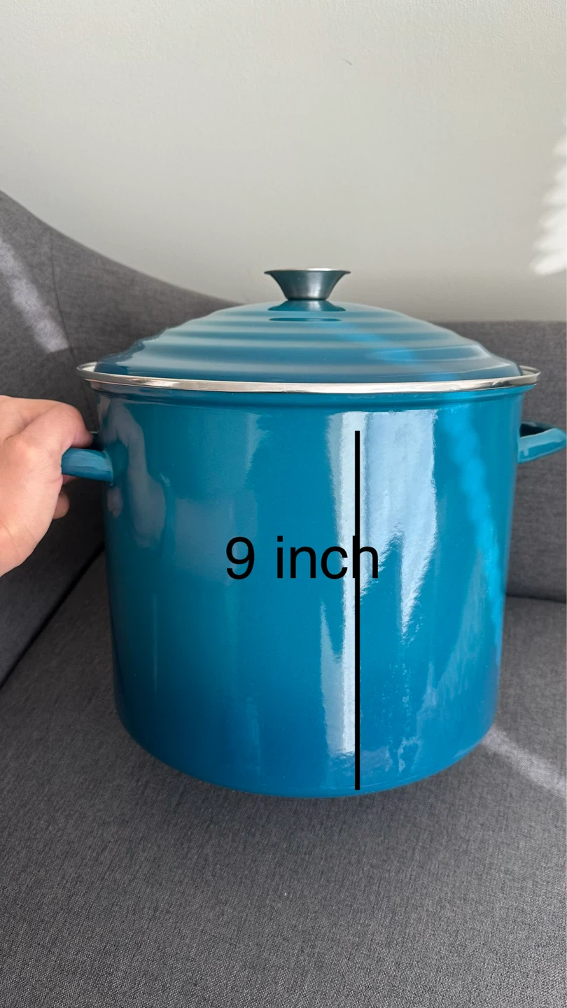 Teal Enamel Stock Pot
