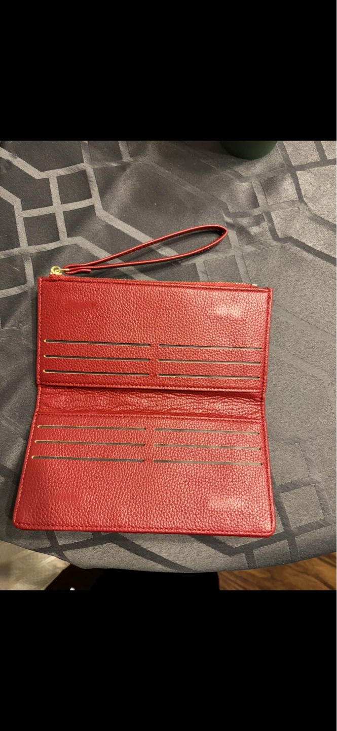 Red Quilted Wristlet Wallet - photo 3