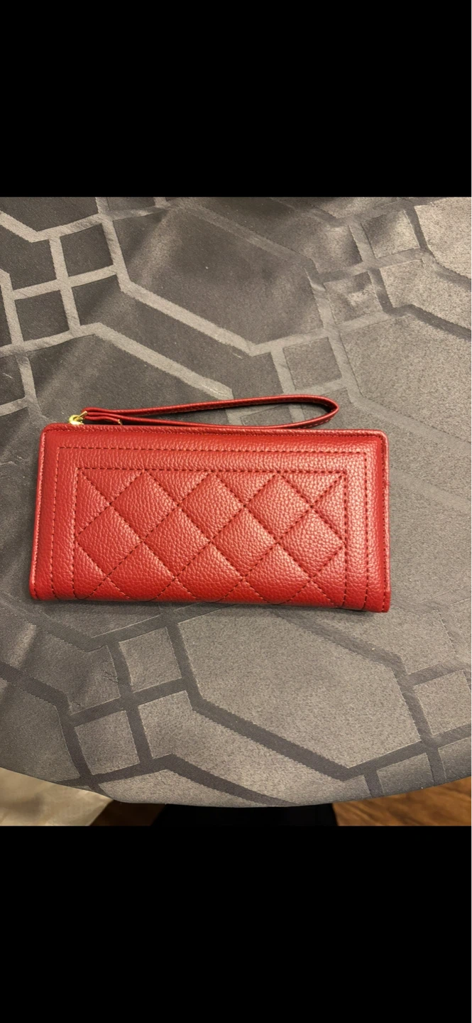Red Quilted Wristlet Wallet - photo 2