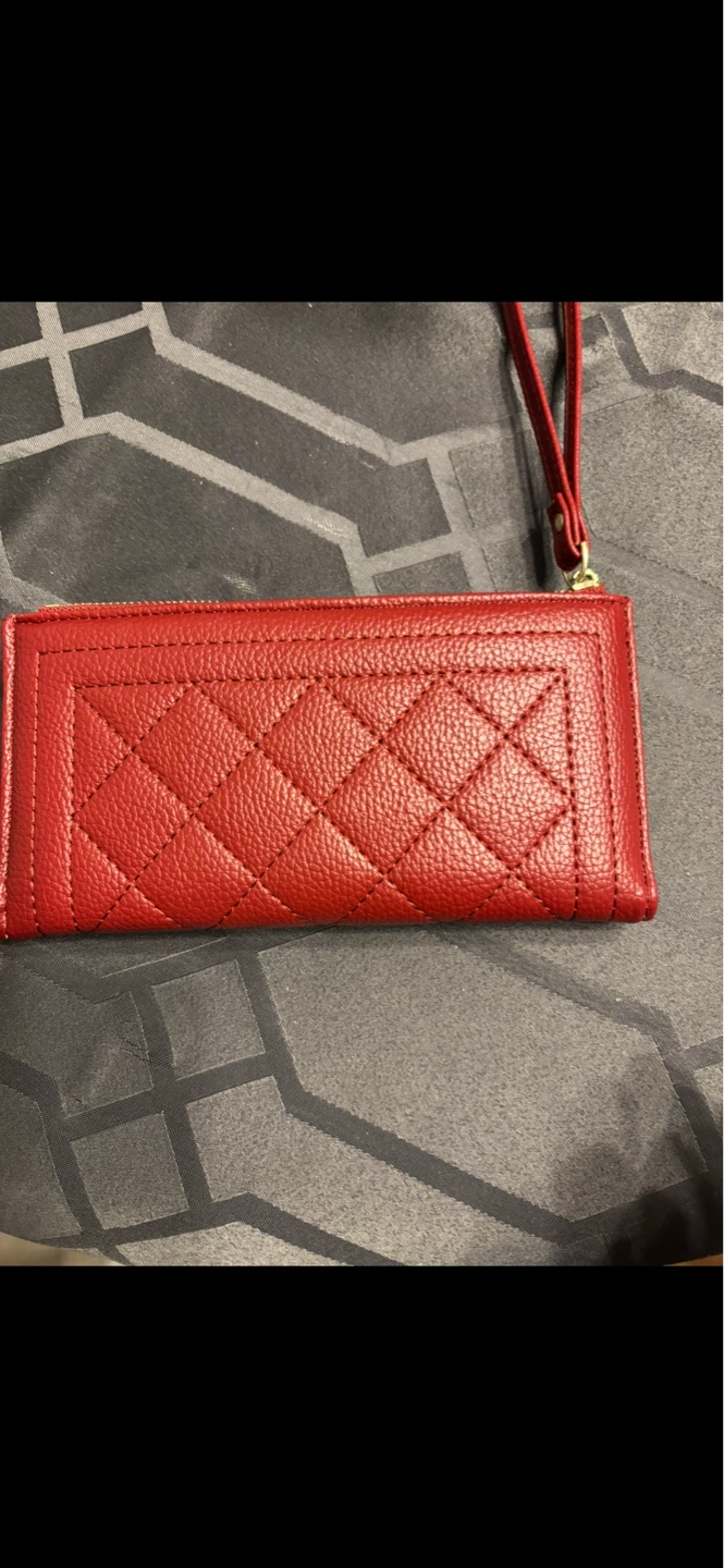 Red Quilted Wristlet Wallet - photo 4