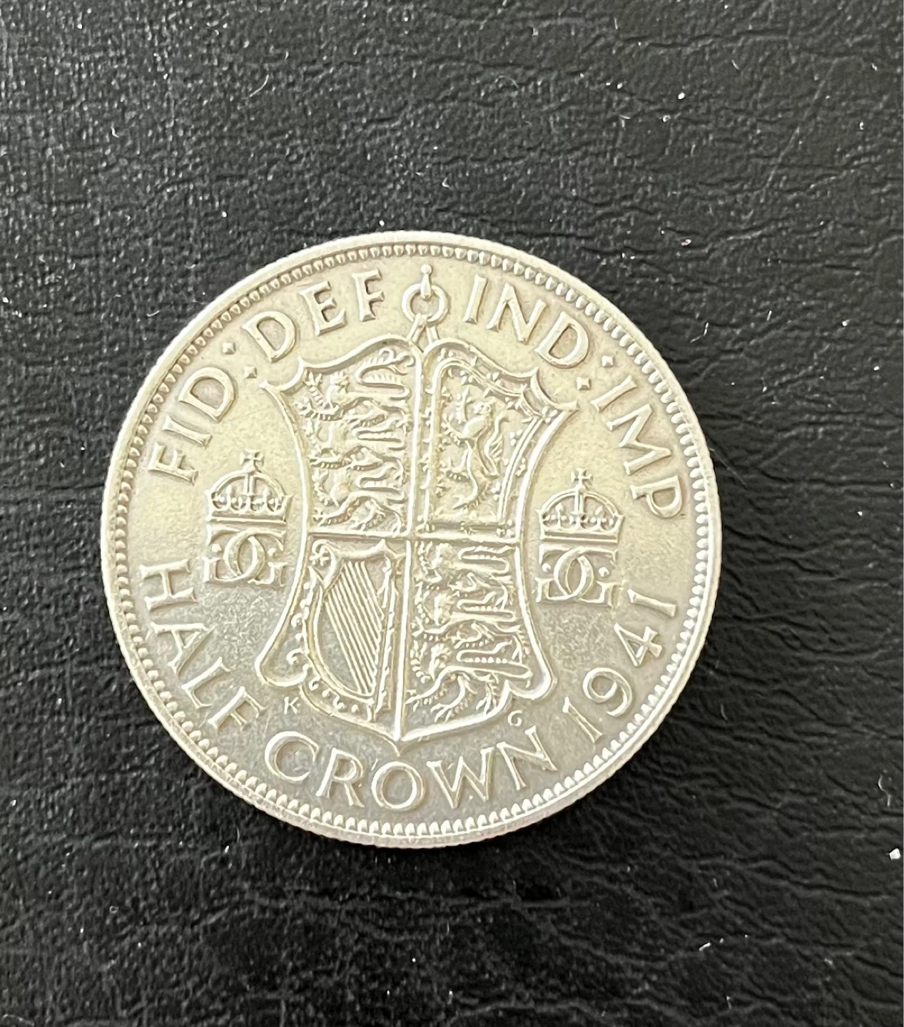 1941 George VI British Silver Half-Crown Coin - photo 5
