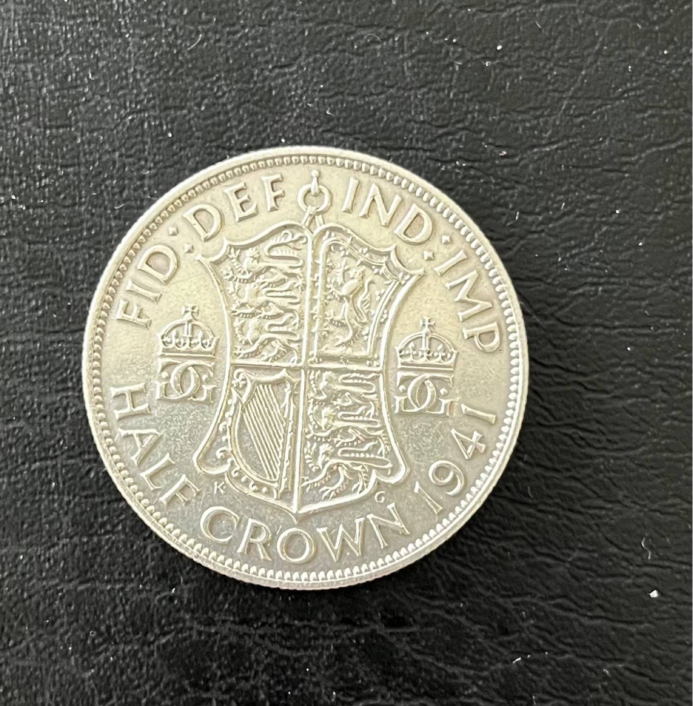 1941 George VI British Silver Half-Crown Coin