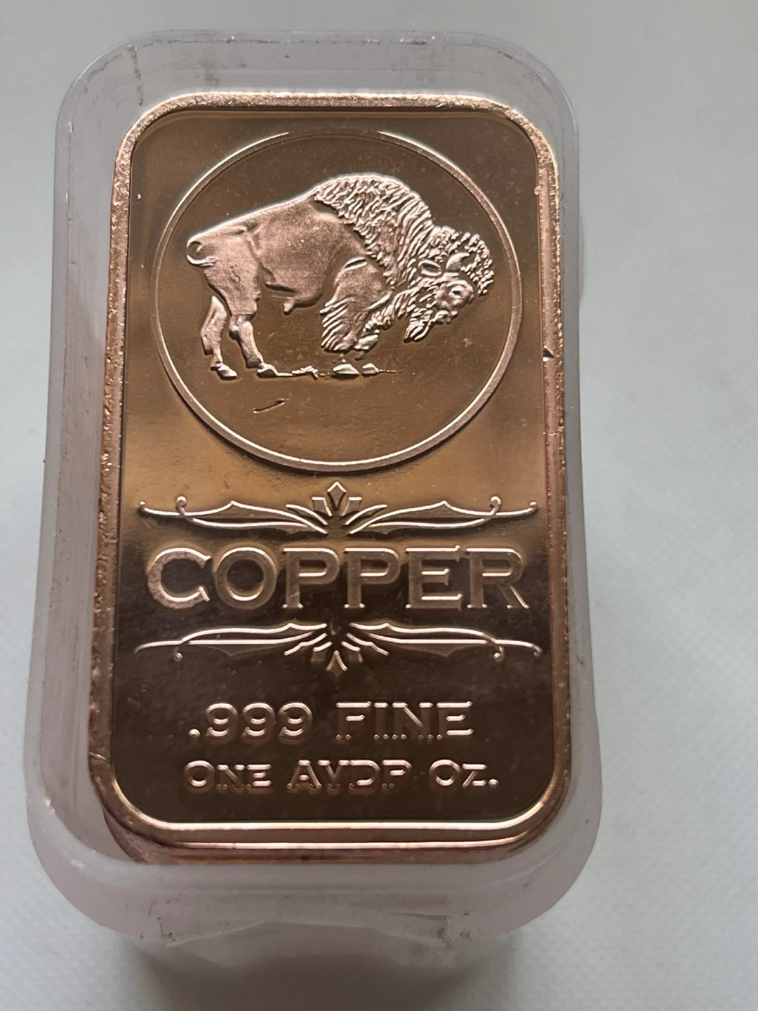 Copper Bullion Bar - 1 oz .999 Fine