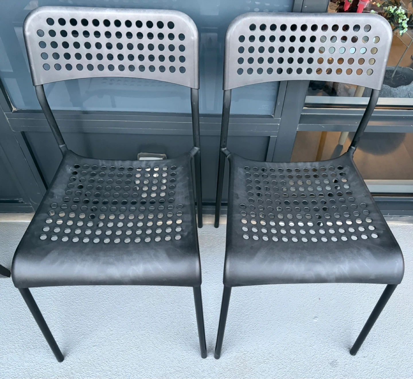 IKEA Black Outdoor Chairs (Set of 2)