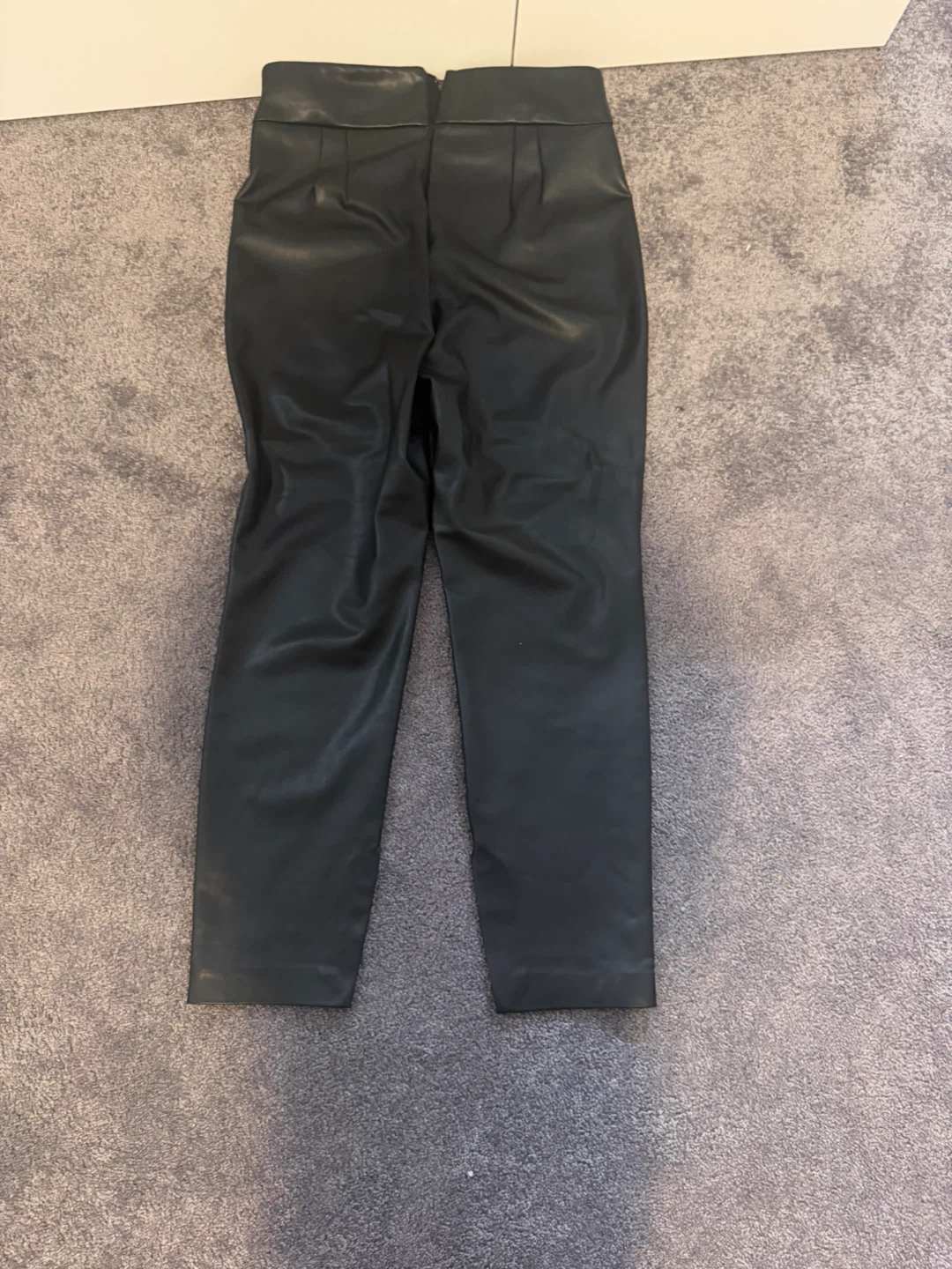 Black Faux Leather Pants - photo 4