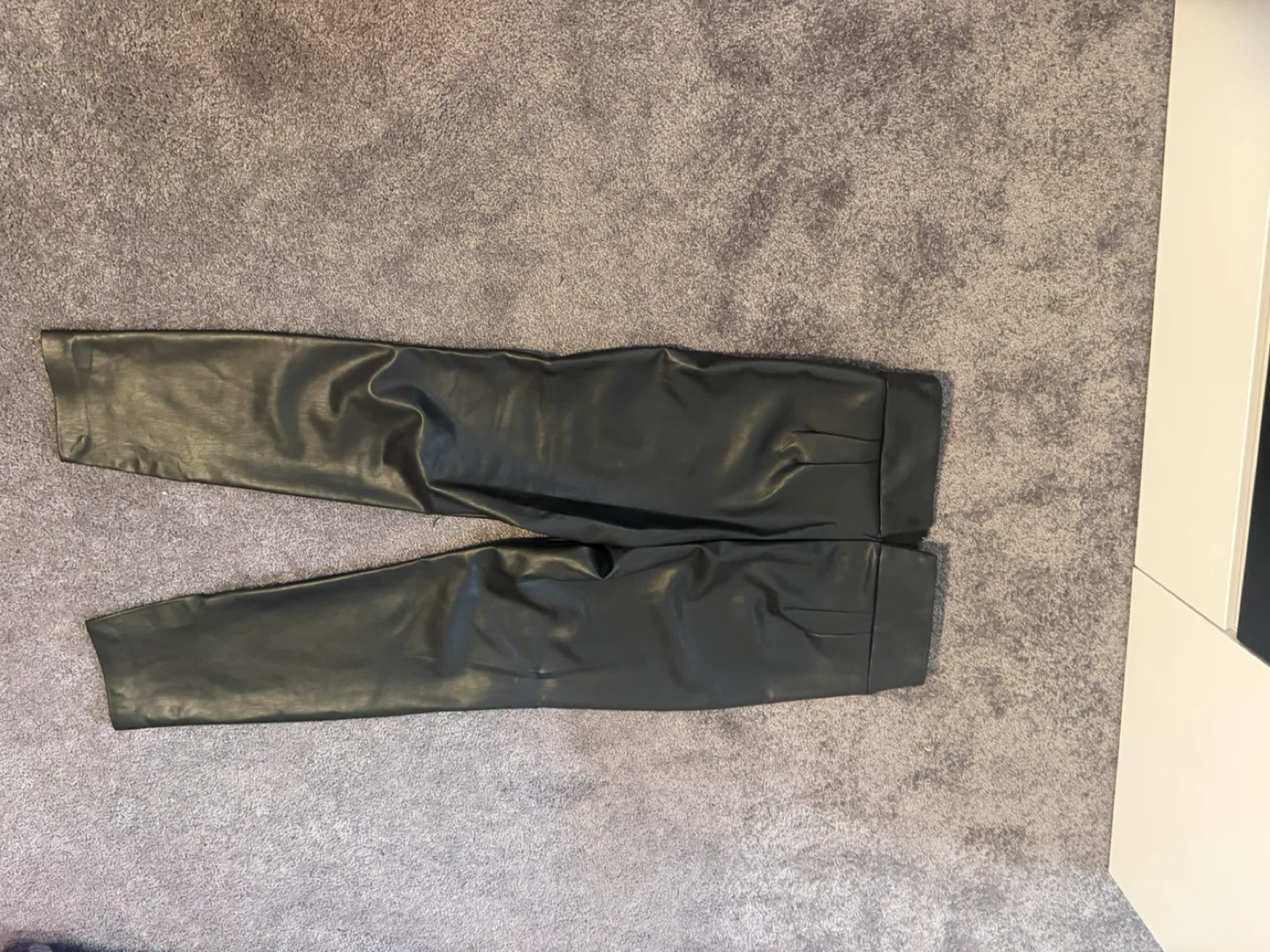 Black Faux Leather Pants - photo 3