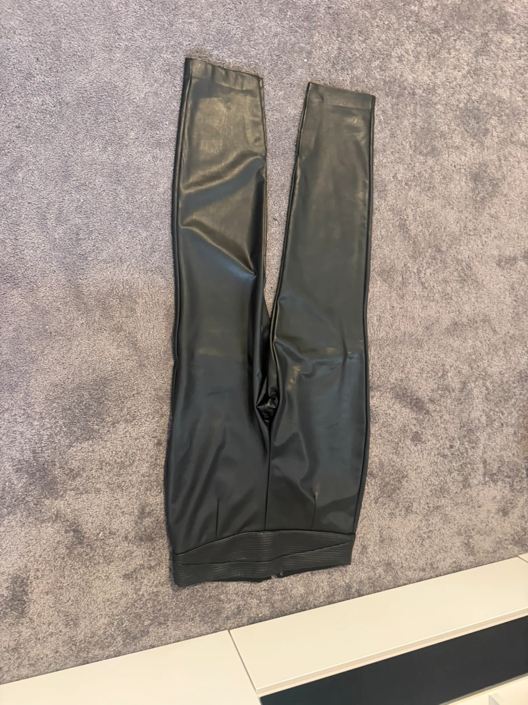 Black Faux Leather Pants - photo 2