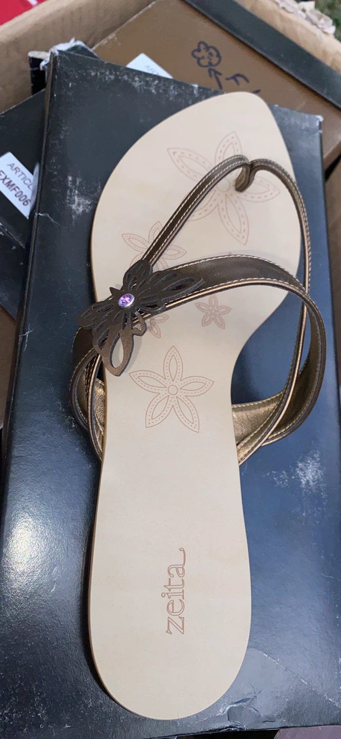 Zeita Women's Thong Sandals Bronze