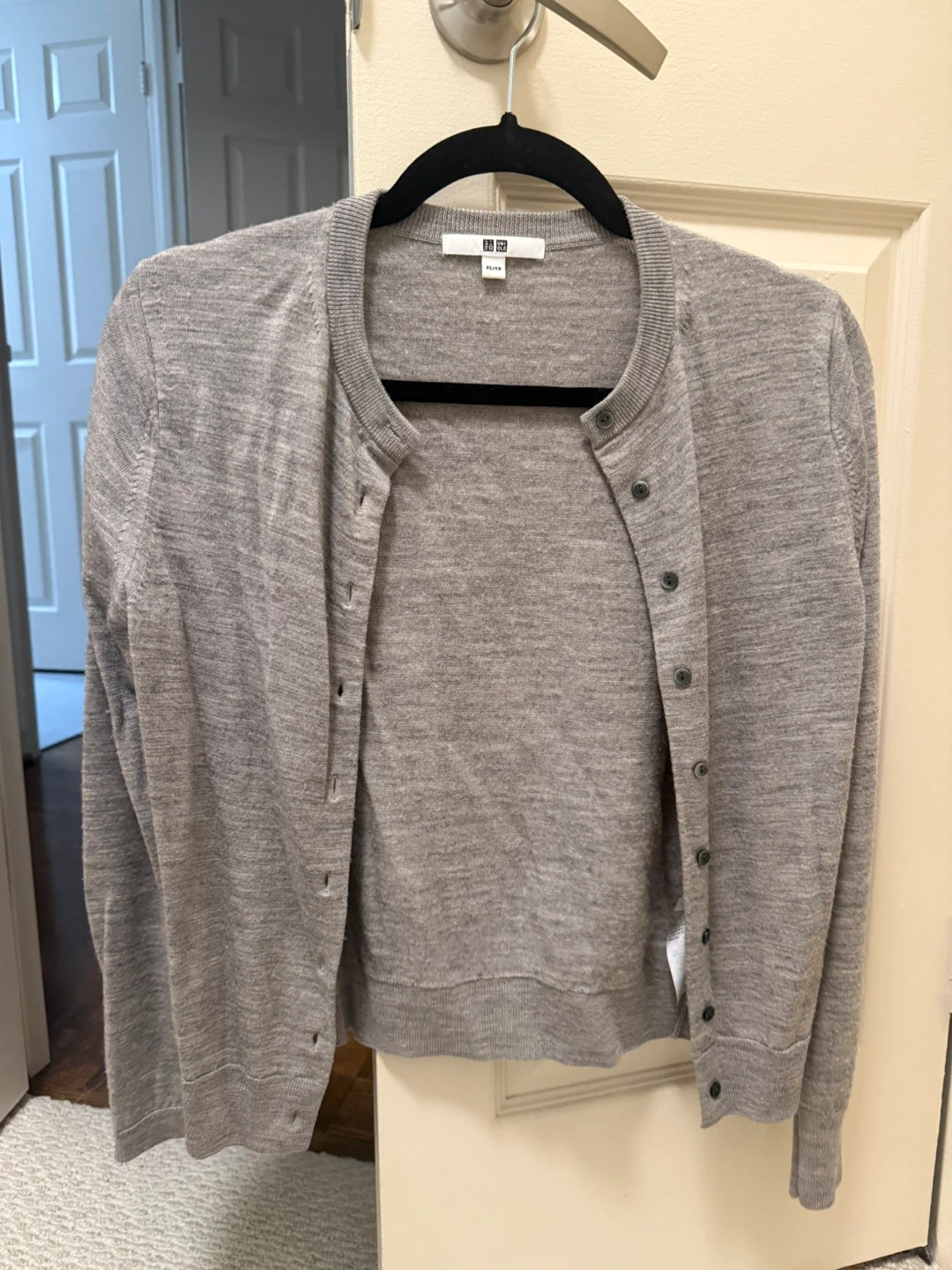 Uniqlo Grey 100% Wool Cardigan