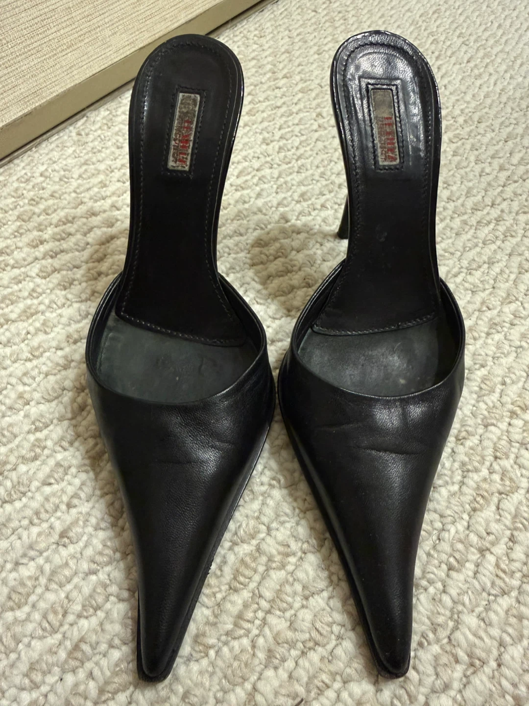 LeSilla Black Leather Mules Size 35 - photo 2