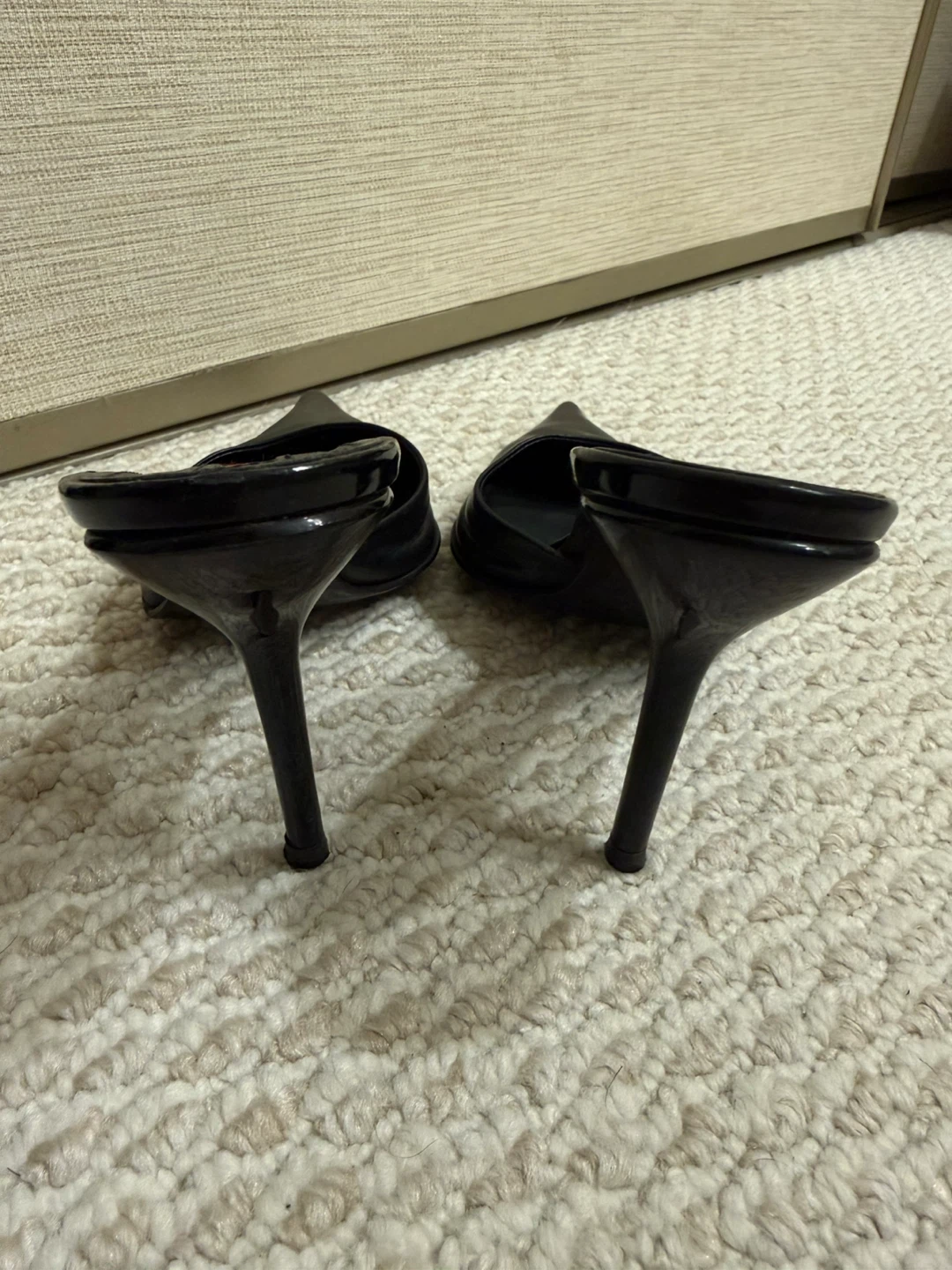 LeSilla Black Leather Mules Size 35 - photo 5