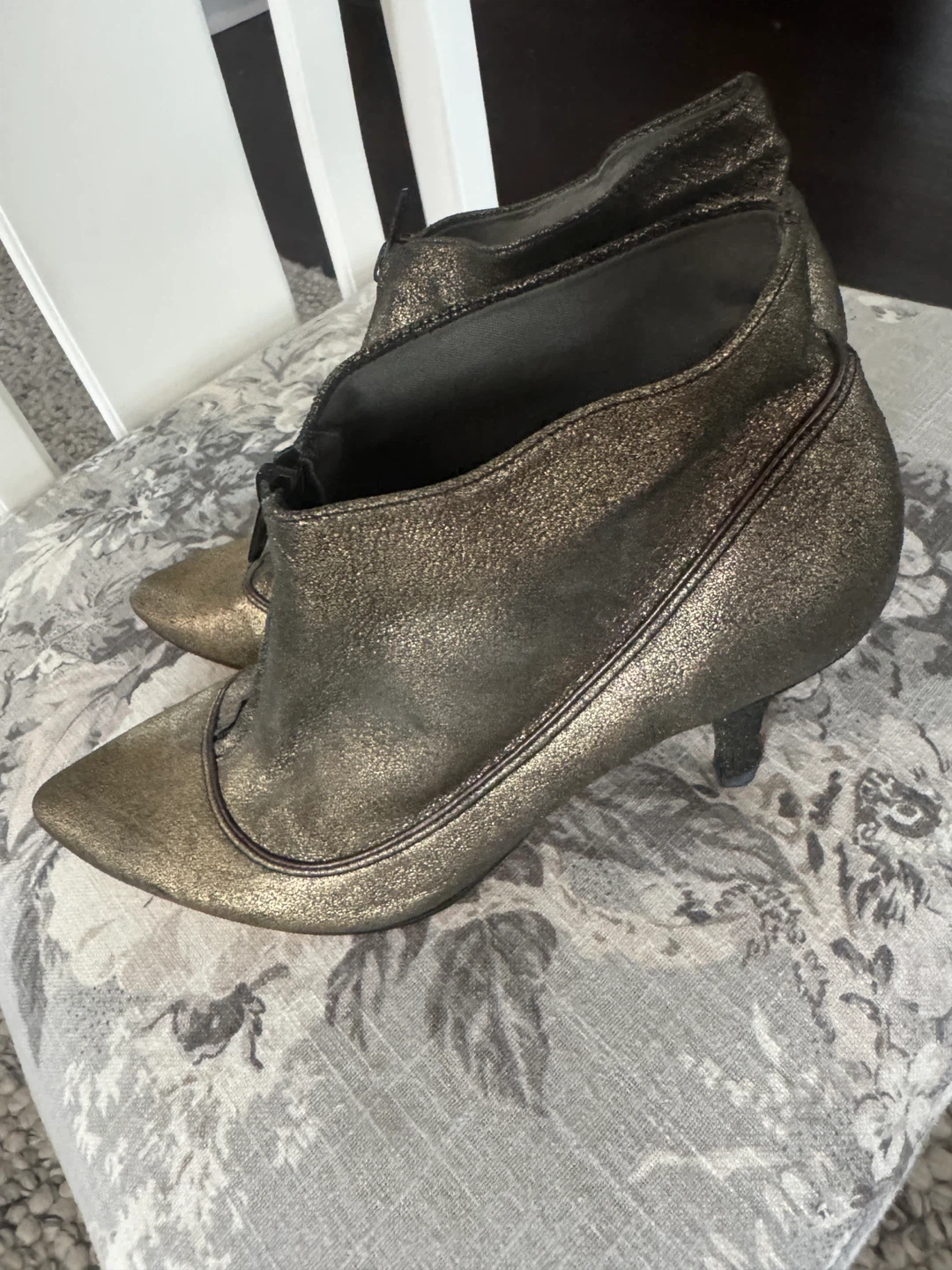 Gold Metallic Ankle Boots - photo 3
