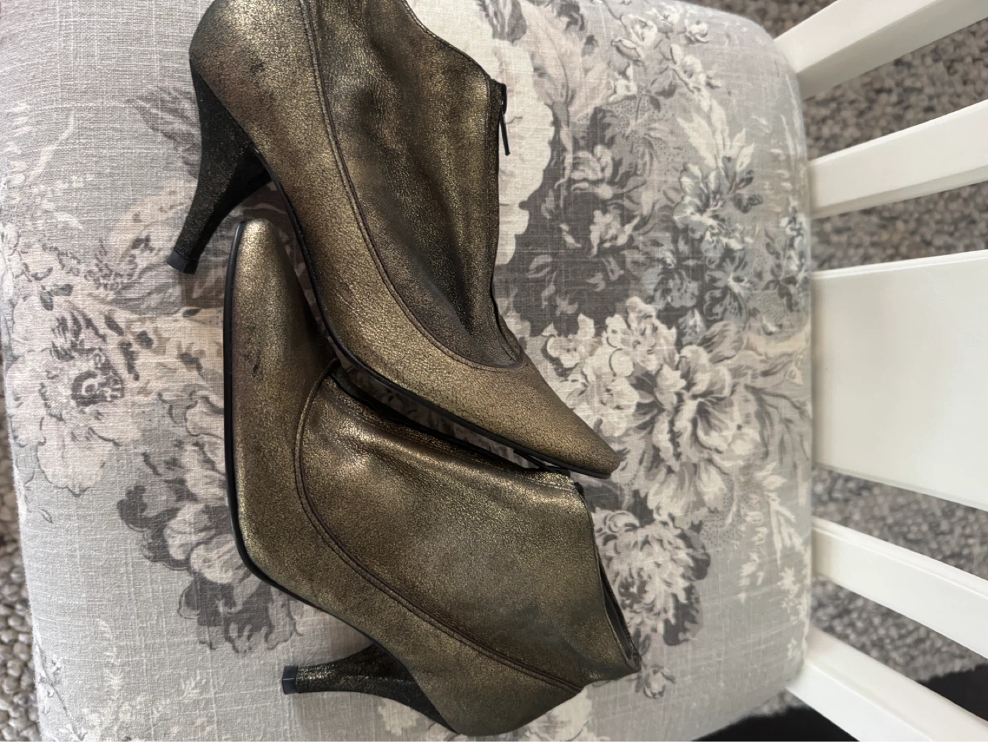Gold Metallic Ankle Boots