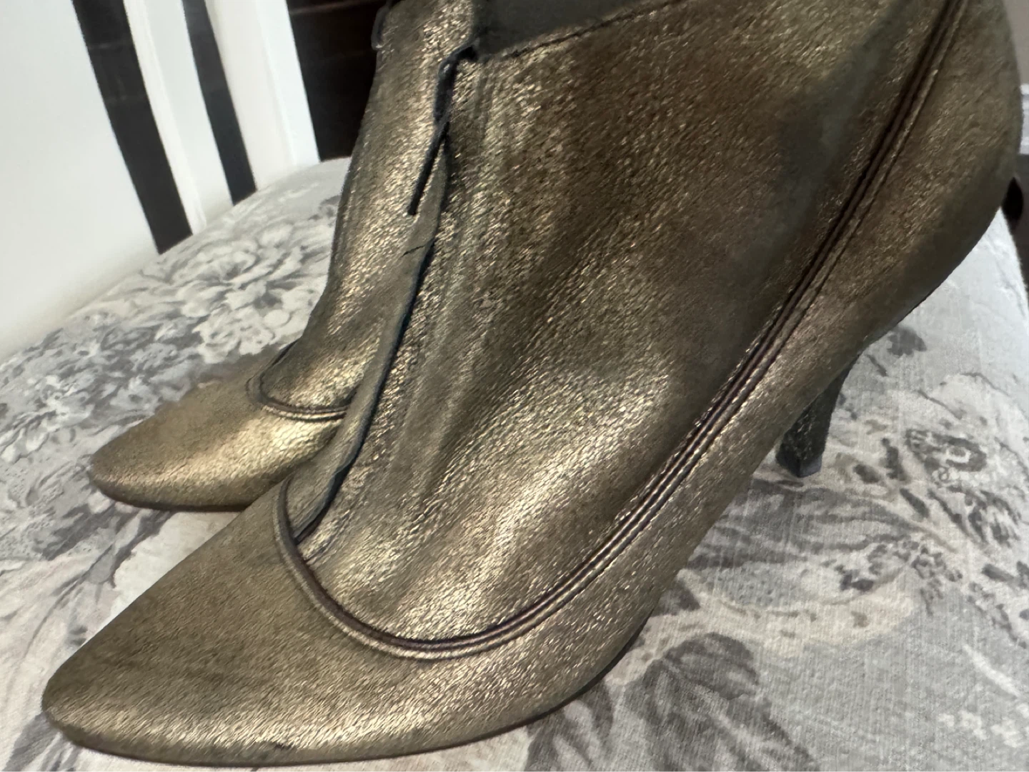 Gold Metallic Ankle Boots - photo 2