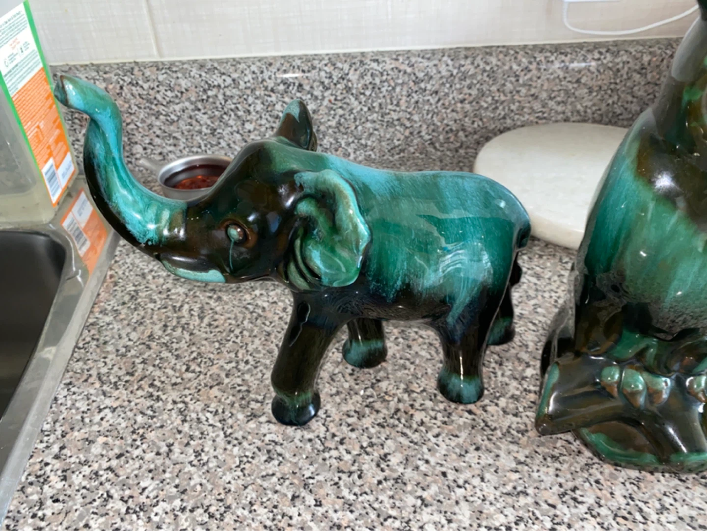 Ceramic Elephant Figurine