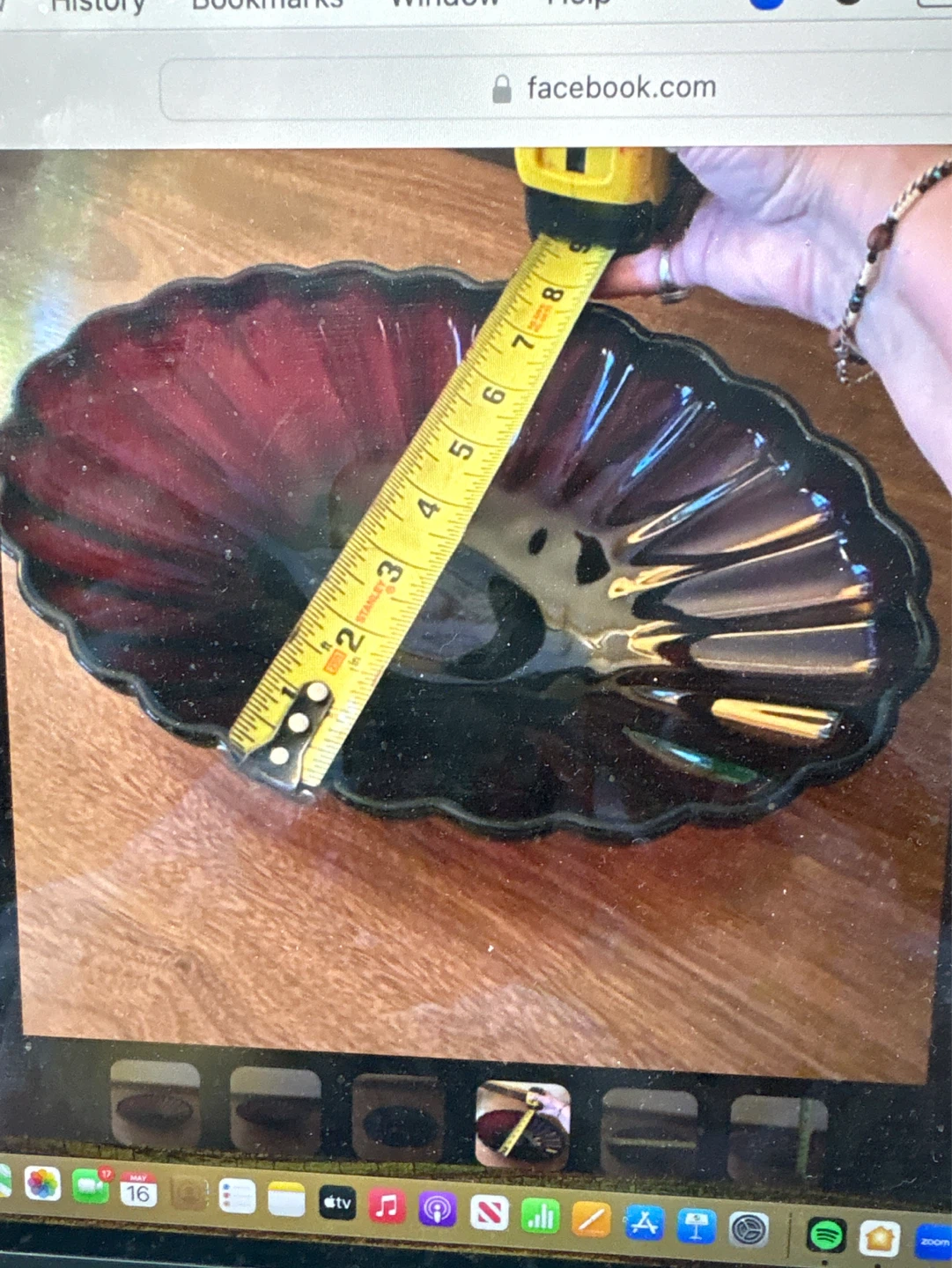 Vintage Anchor Hocking large Glass Scalloped Dish - photo 4