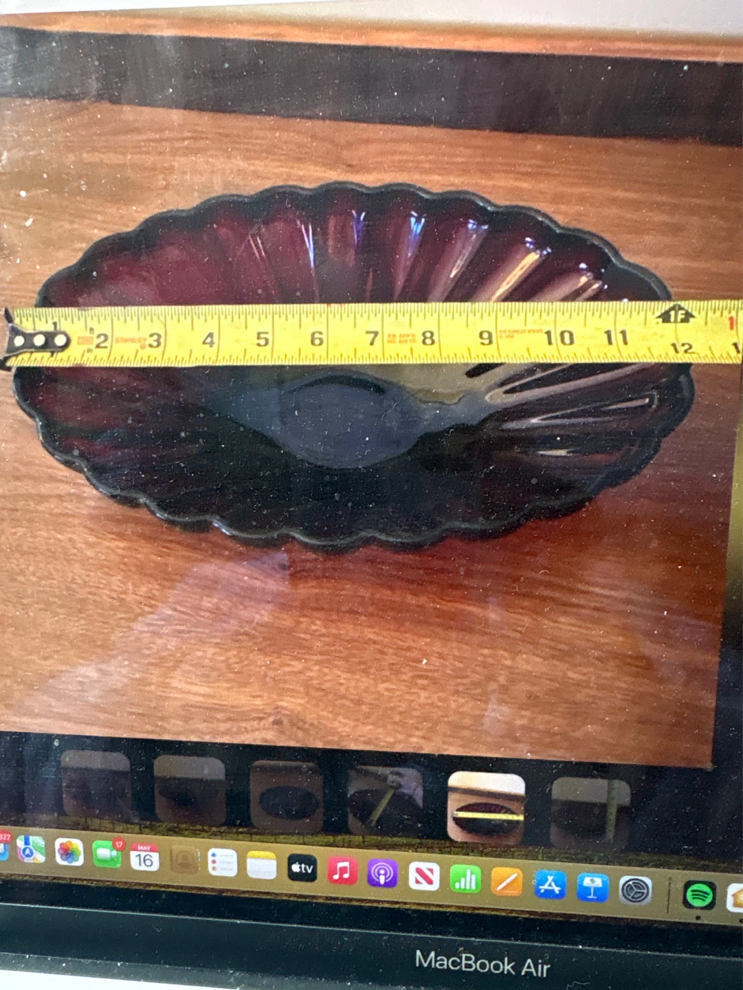 Vintage Anchor Hocking large Glass Scalloped Dish - photo 5