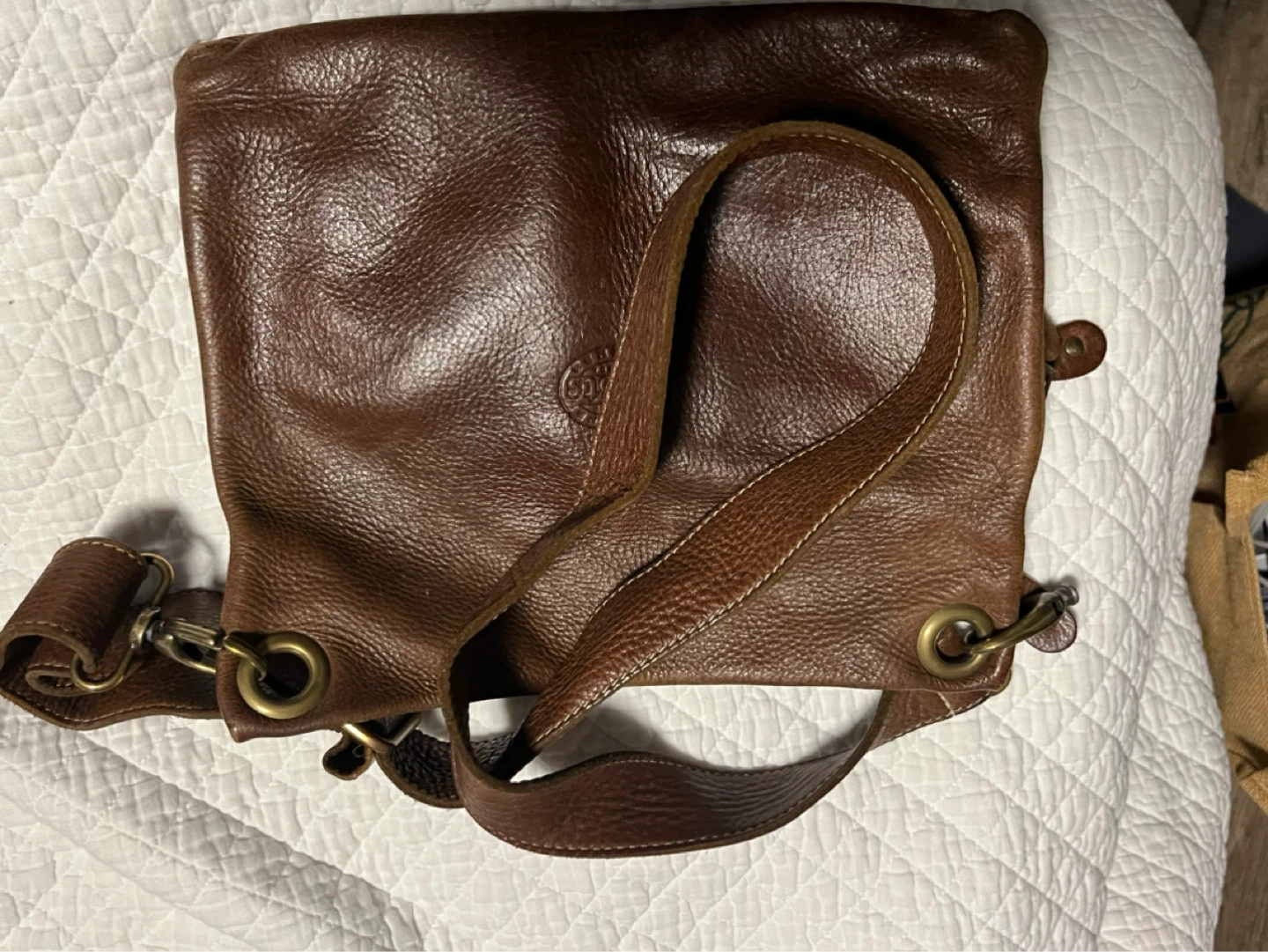 Vintage Roots Brown Leather Messenger Bag - photo 3