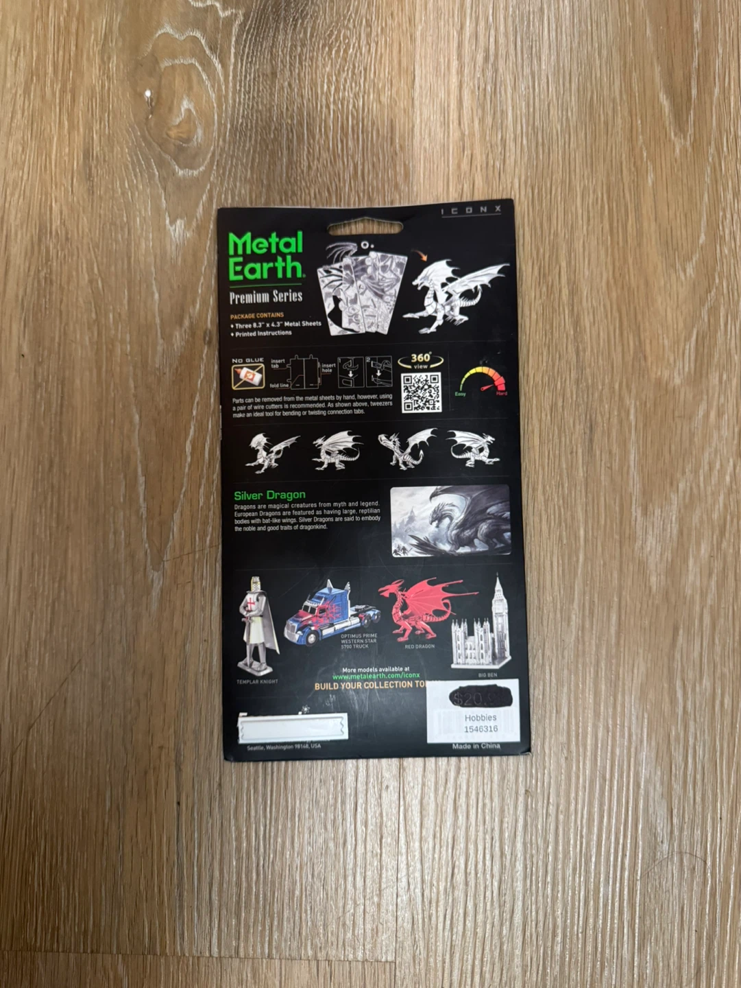 Metal Earth Silver Dragon Premium Series - photo 2