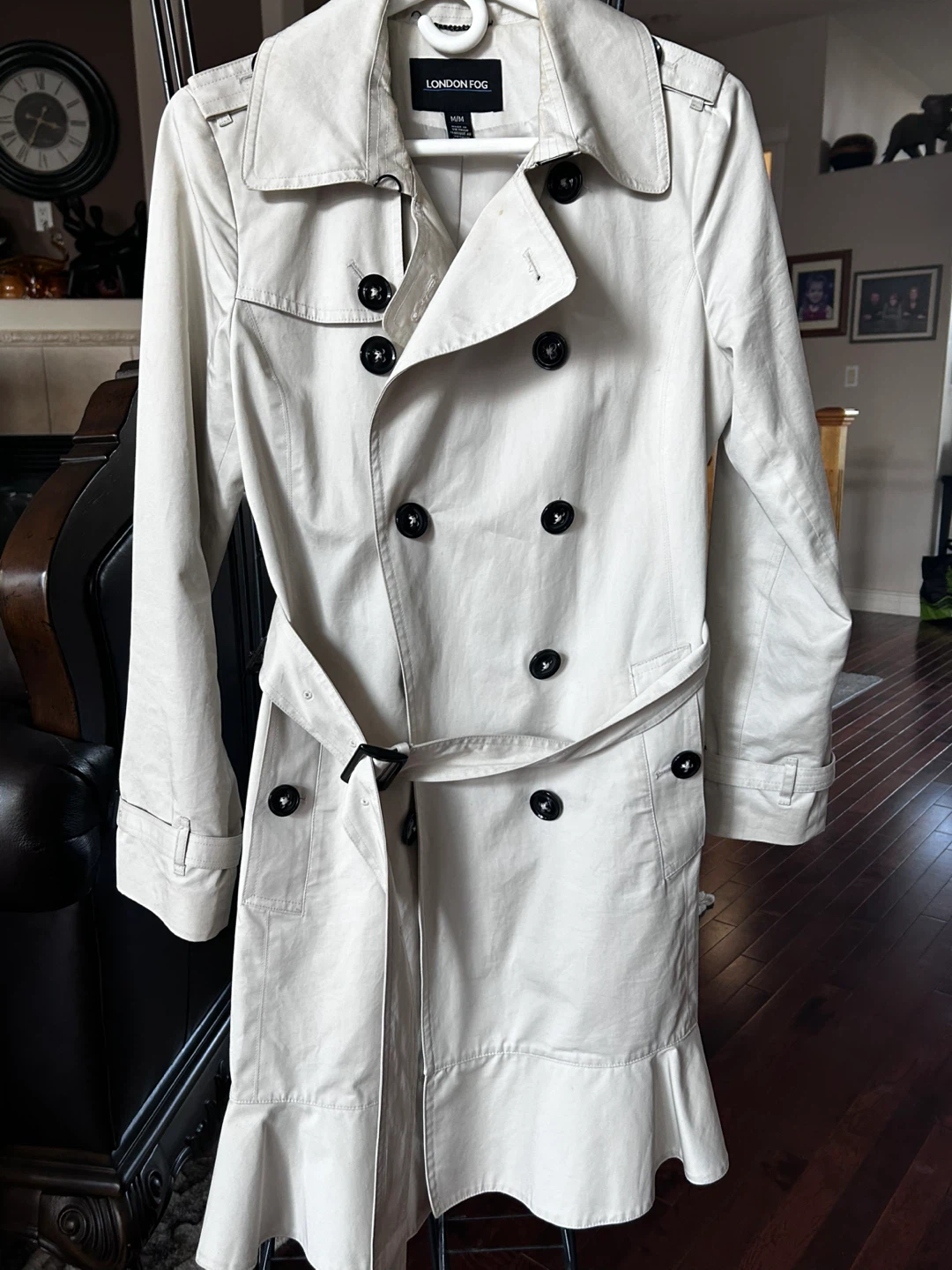London Fog Beige Double-Breasted Trench Coat M/M